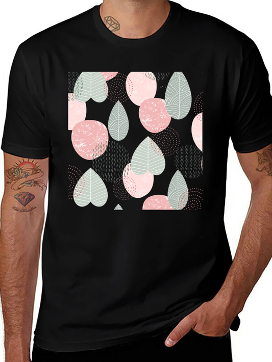 Abstract Pattern Black T-Shirt