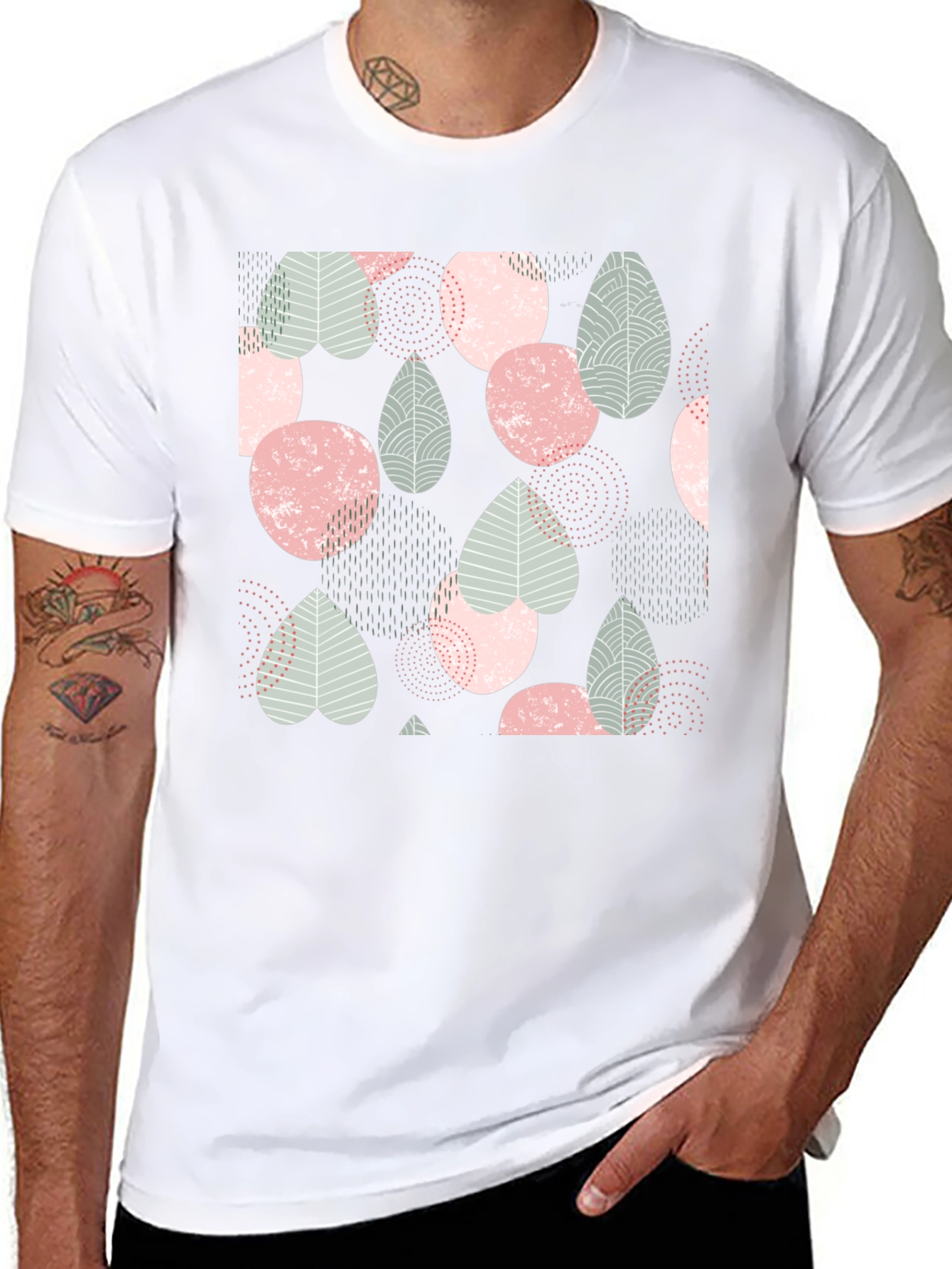 Abstract Pattern Black T-Shirt
