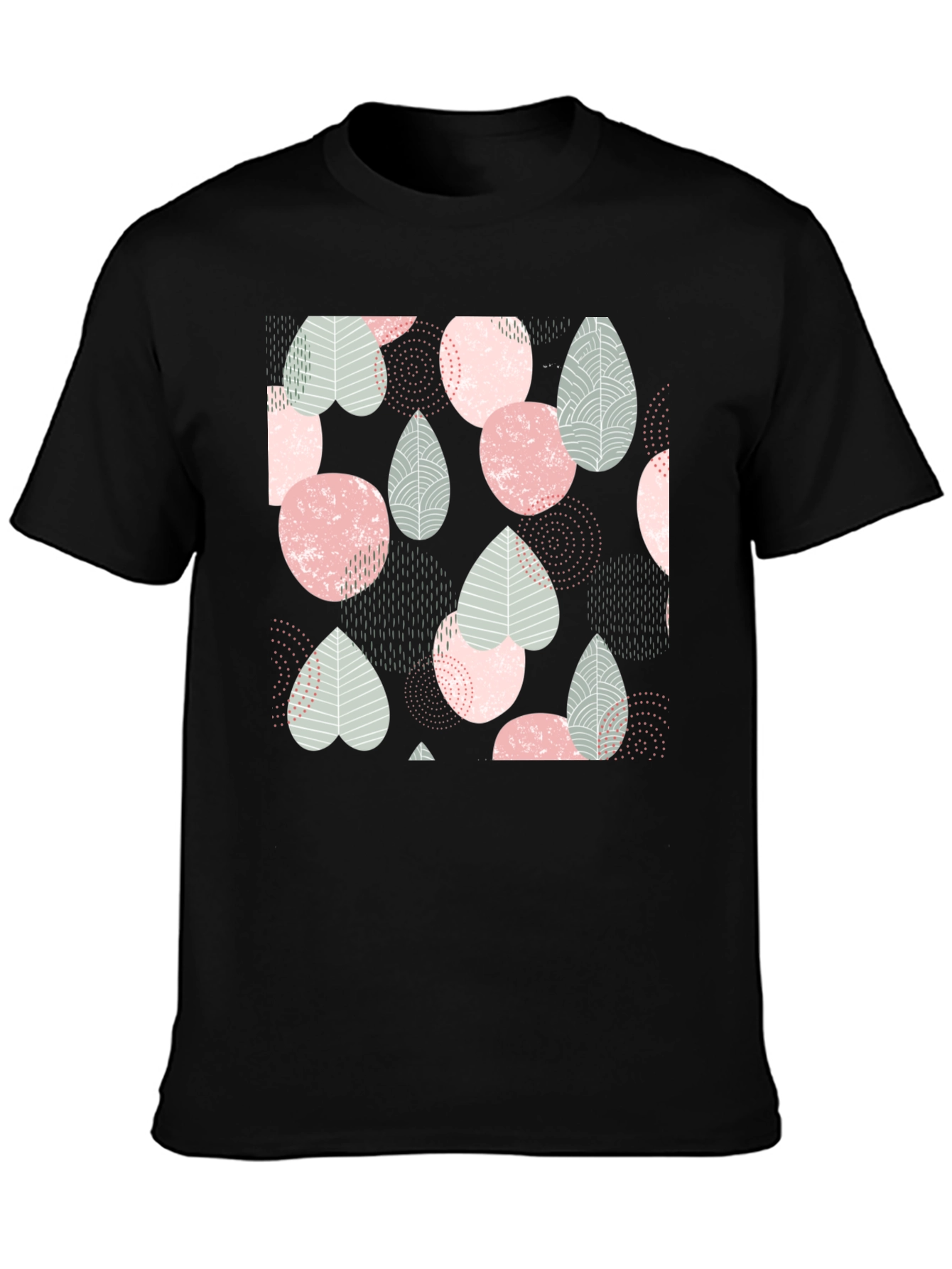 Abstract Pattern Black T-Shirt