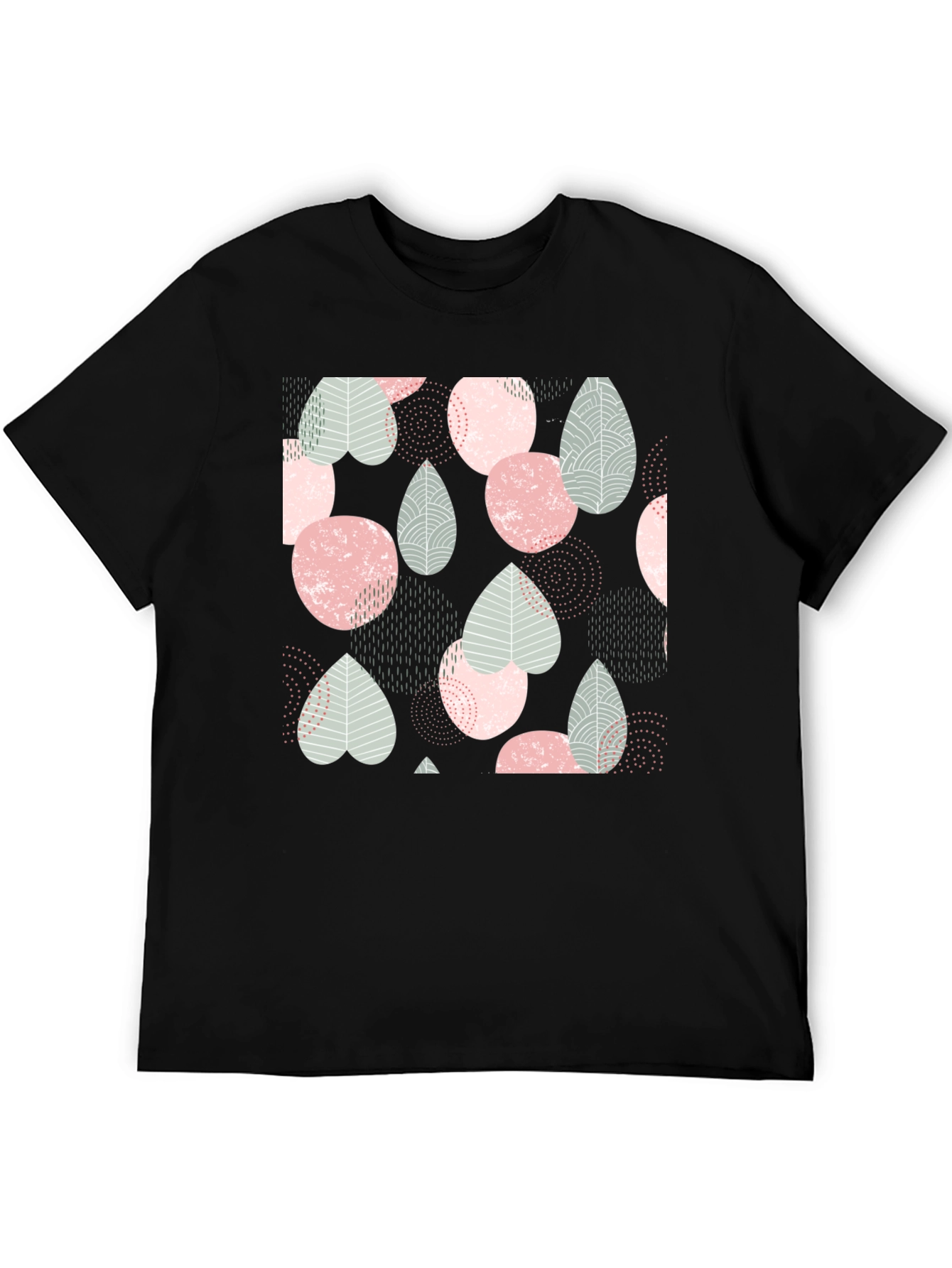 Abstract Pattern Black T-Shirt
