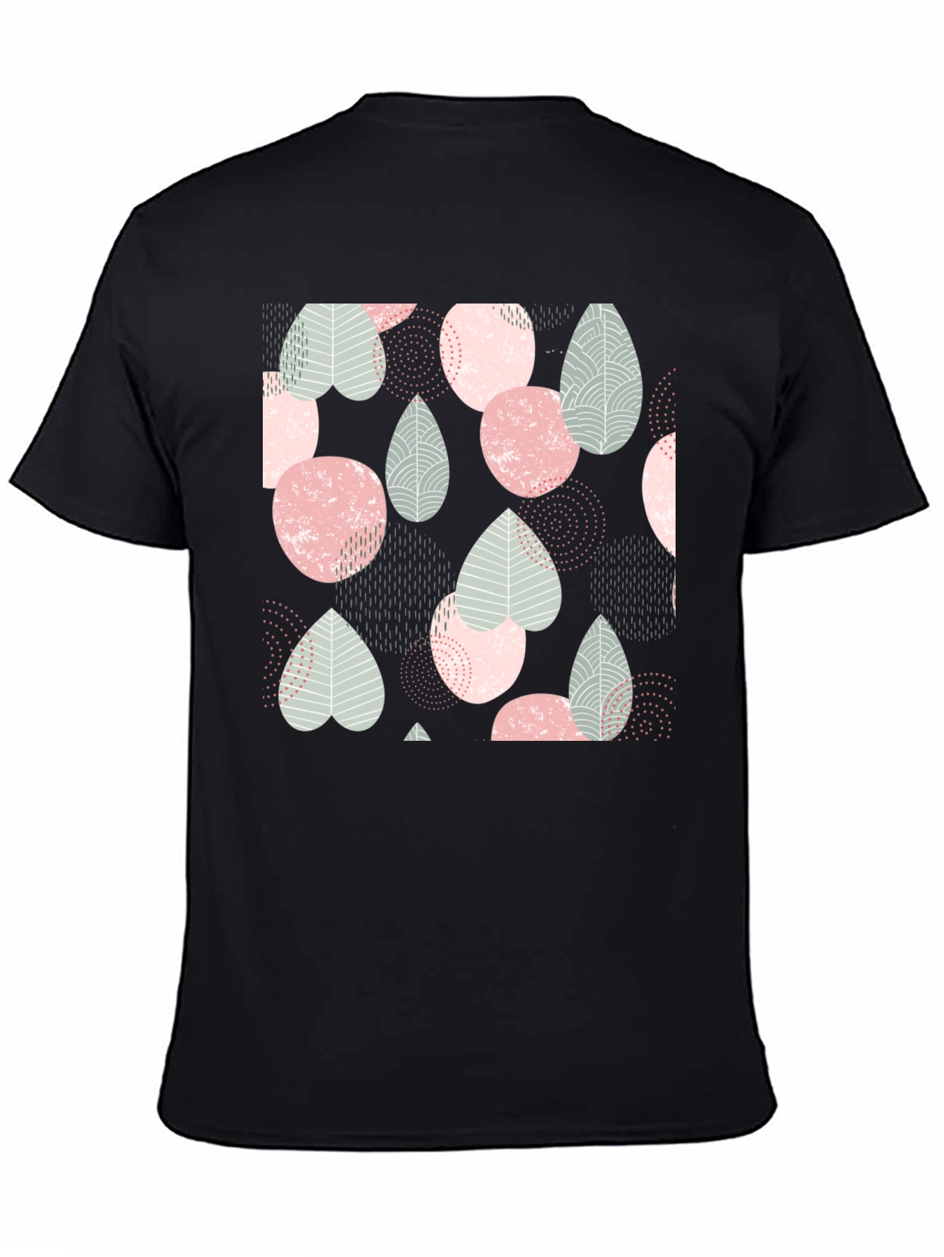 Abstract Pattern Black T-Shirt