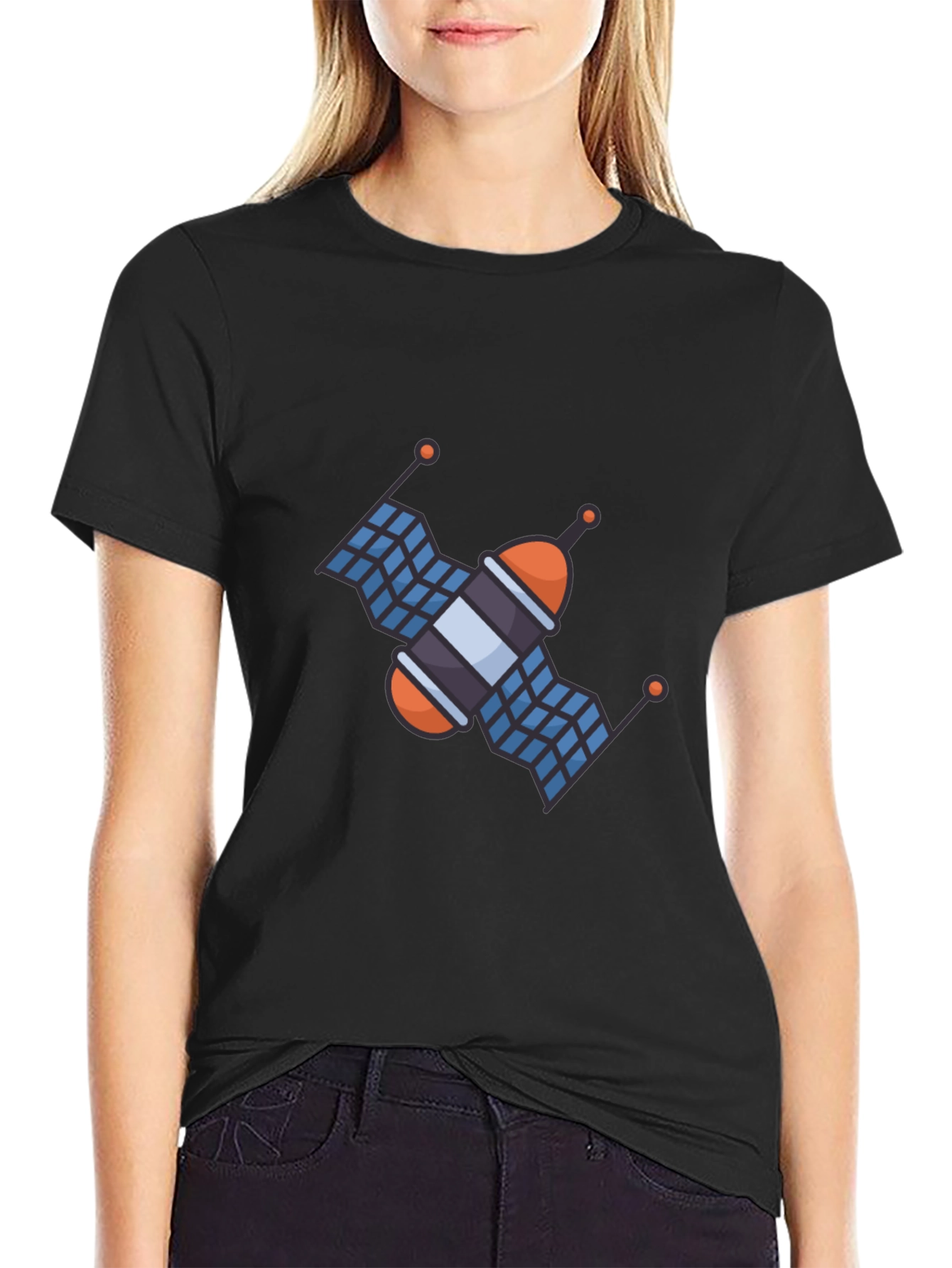 Satellite Graphic T-Shirt - Space Exploration Tee