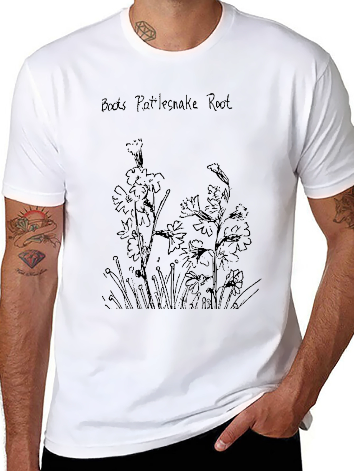 Boots Rattlesnake Root Graphic Tee - Black