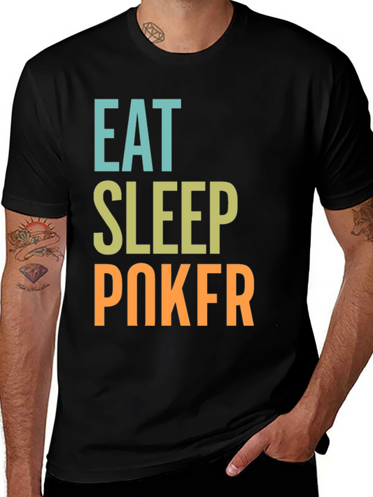 Eat Sleep Poker Black T-Shirt
