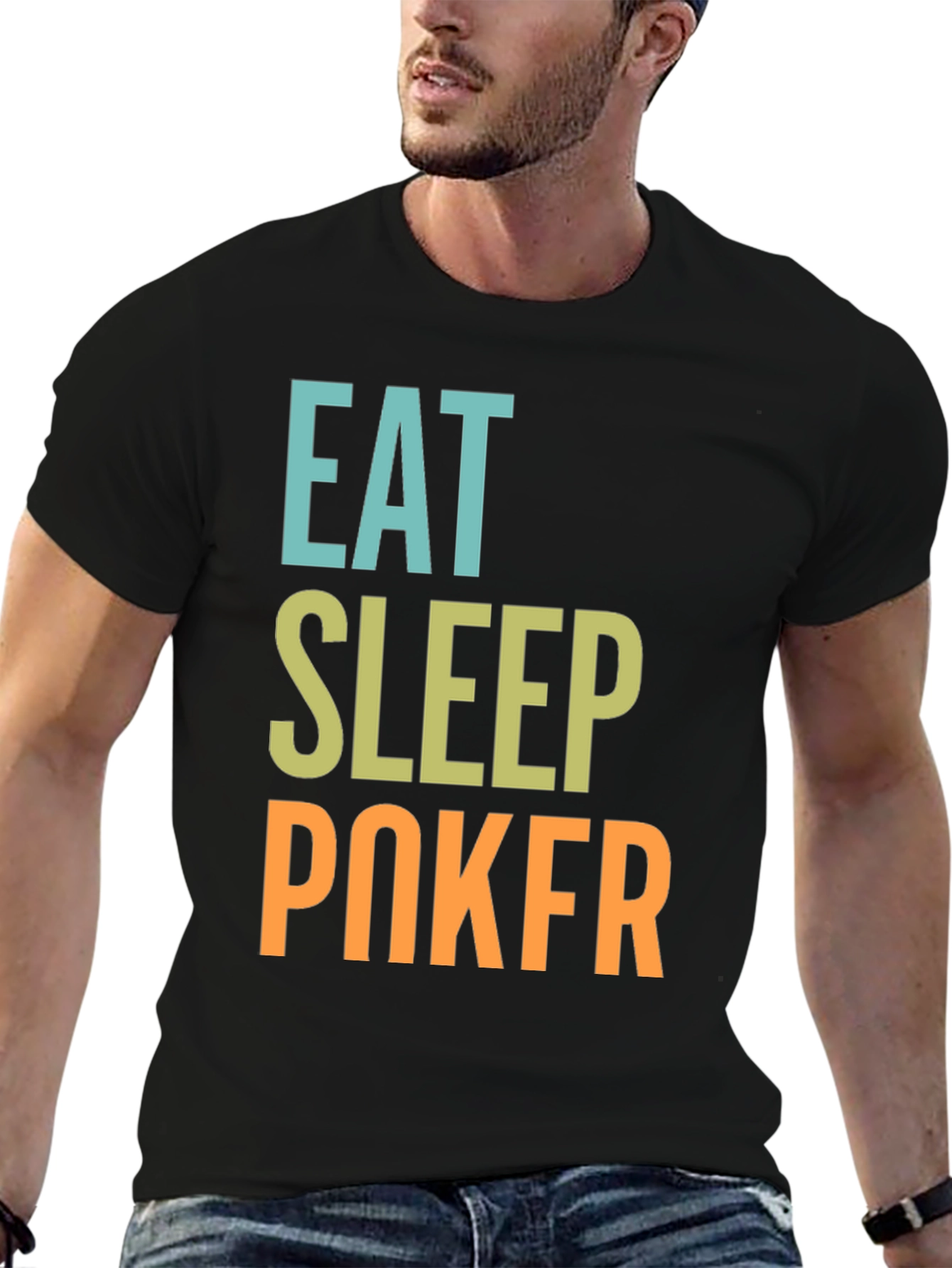 Eat Sleep Poker Black T-Shirt