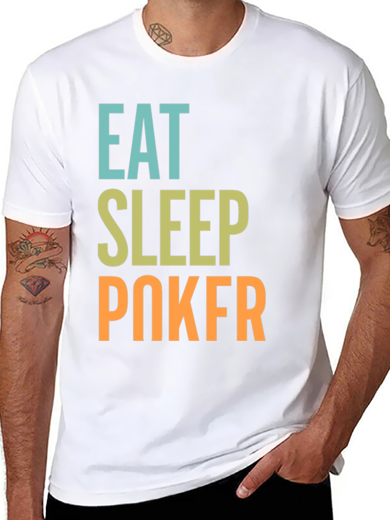 Eat Sleep Poker Black T-Shirt