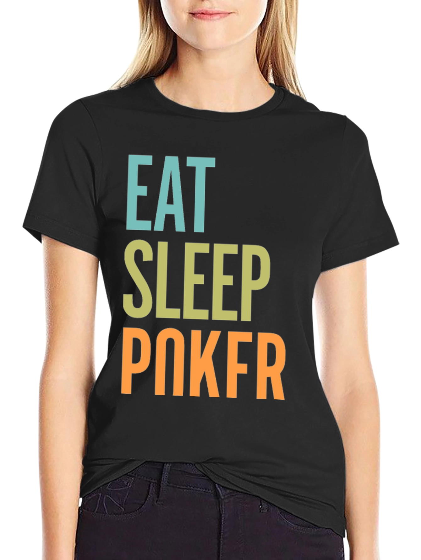 Eat Sleep Poker Black T-Shirt