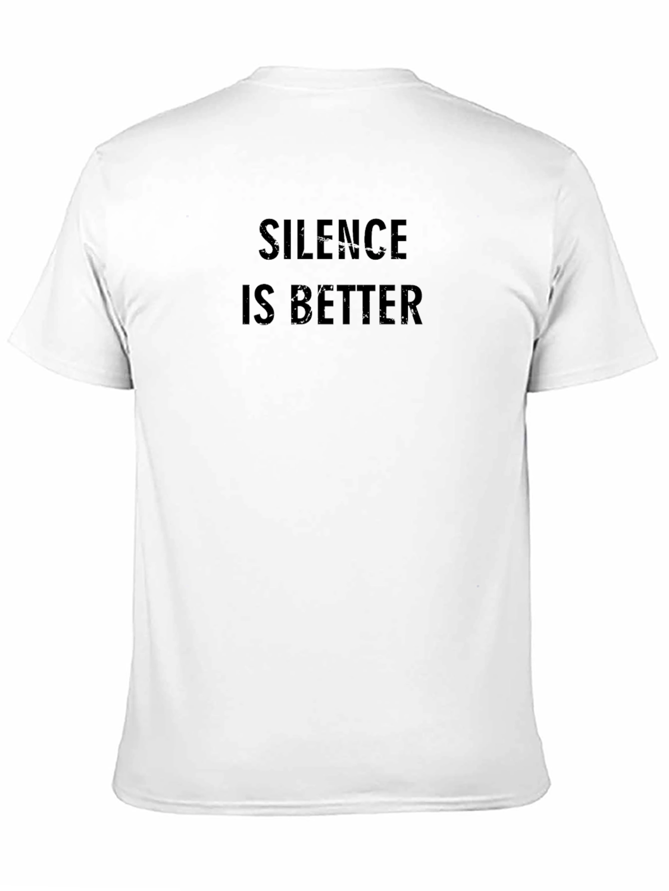 Silence is Better Black Crew Neck T-Shirt