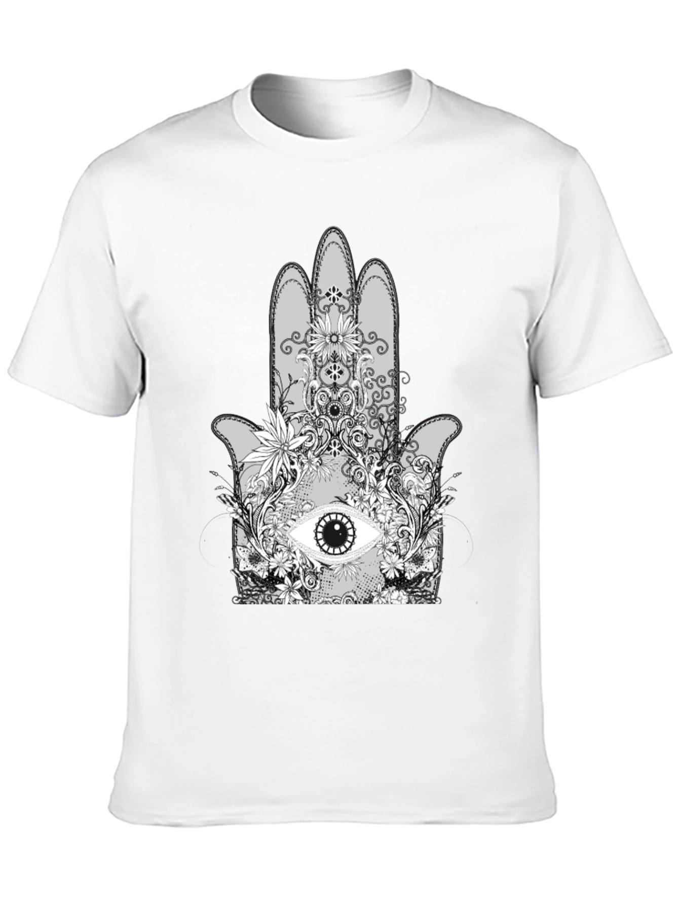 Hamsa Hand Graphic Tee - Unisex Black T-Shirt