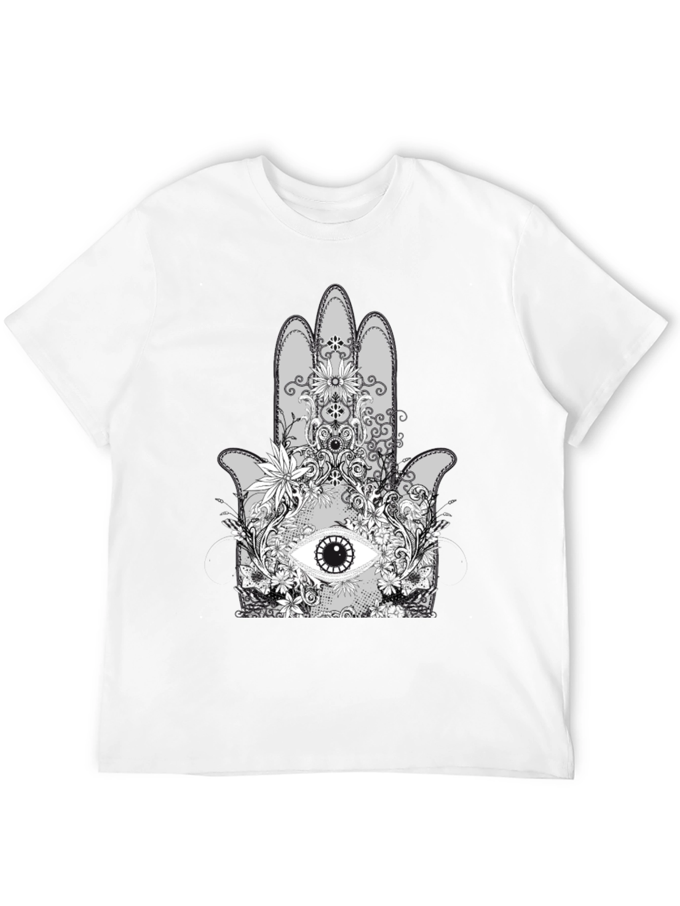 Hamsa Hand Graphic Tee - Unisex Black T-Shirt