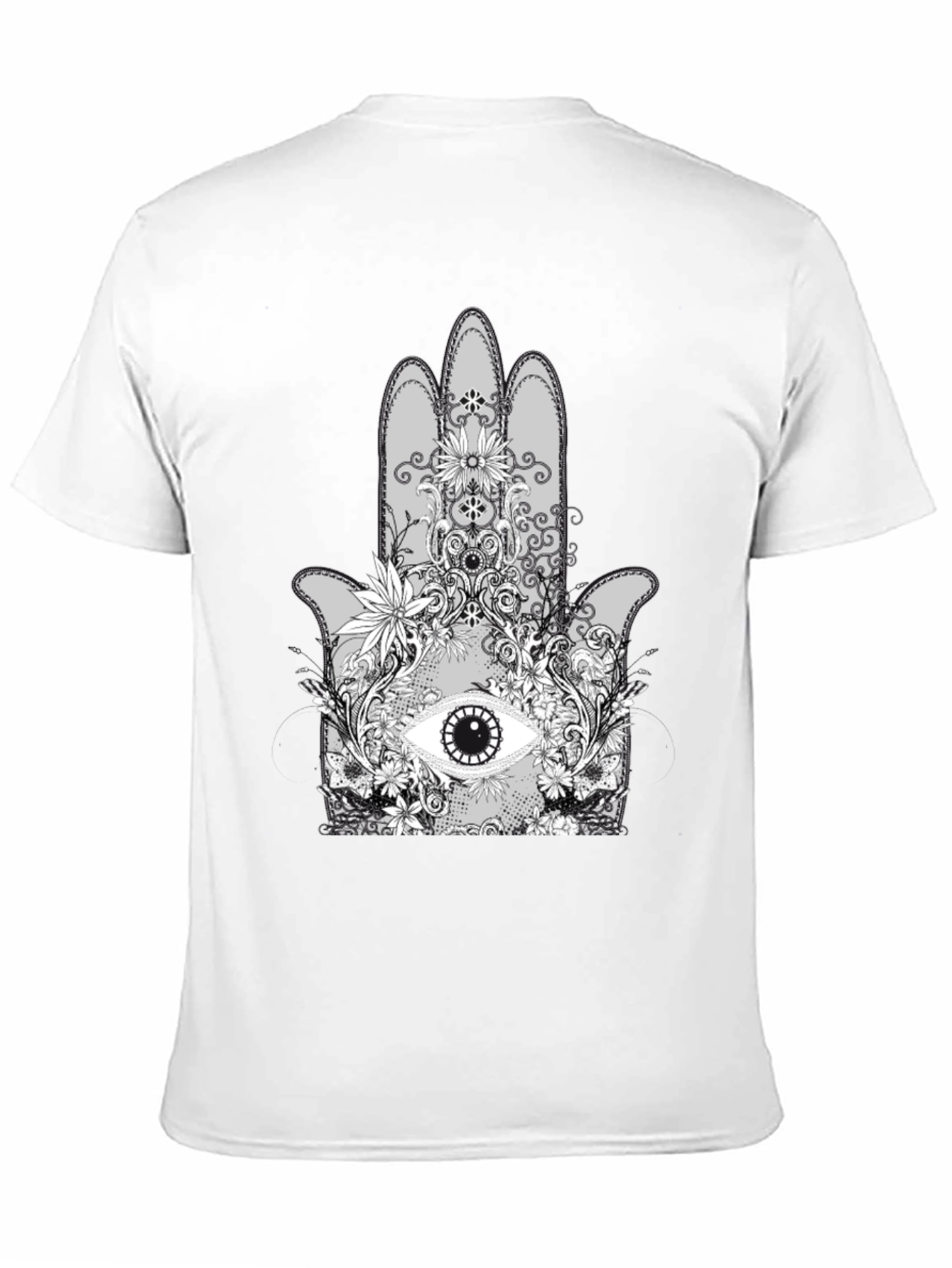 Hamsa Hand Graphic Tee - Unisex Black T-Shirt