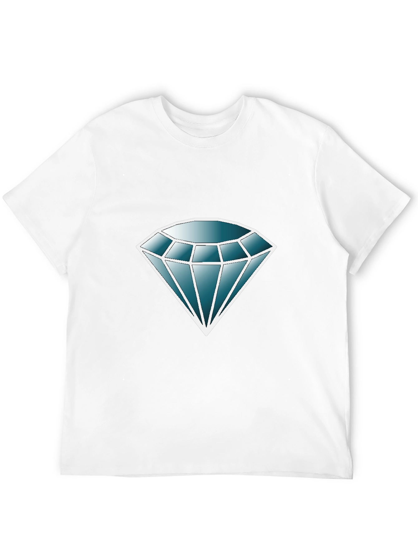 Diamond Graphic Print Black T-Shirt