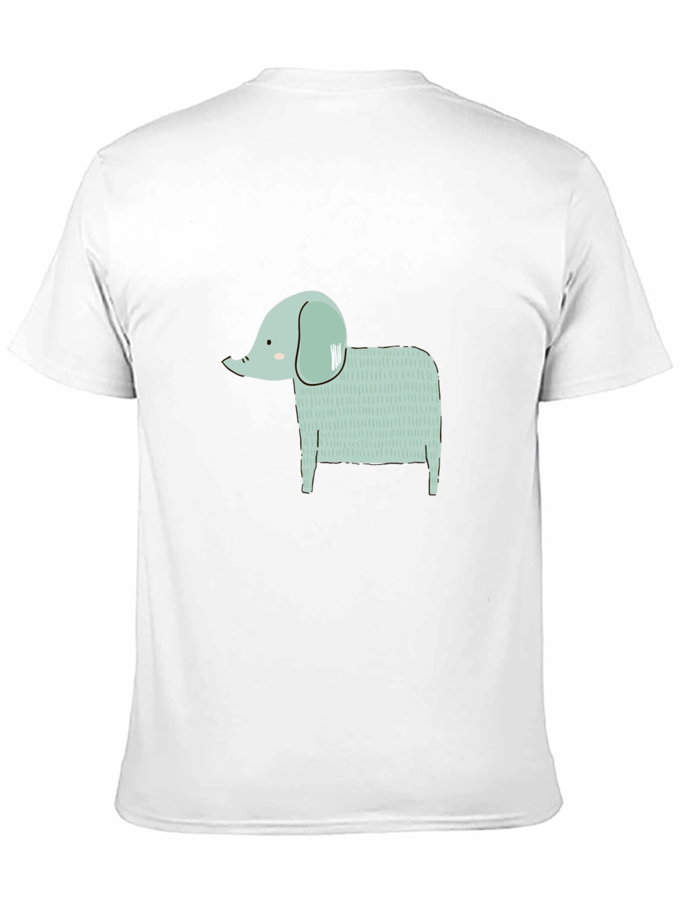 Cute Elephant Graphic Black T-Shirt