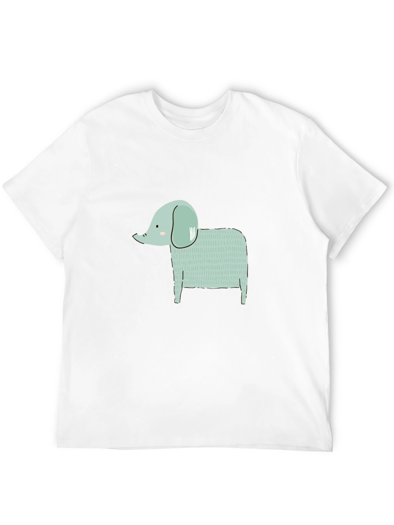 Cute Elephant Graphic Black T-Shirt