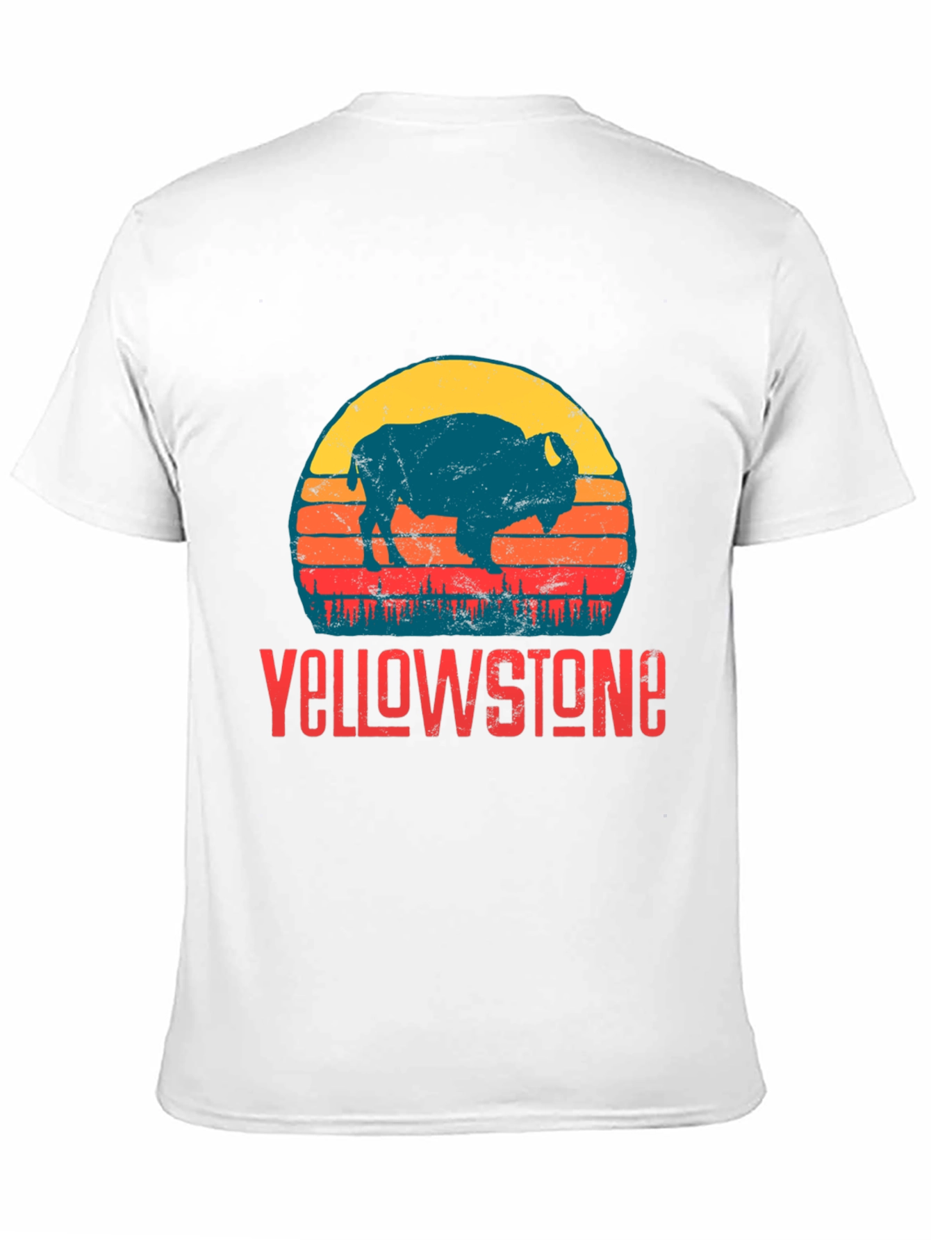 Yellowstone Bison Graphic Tee - Retro Style