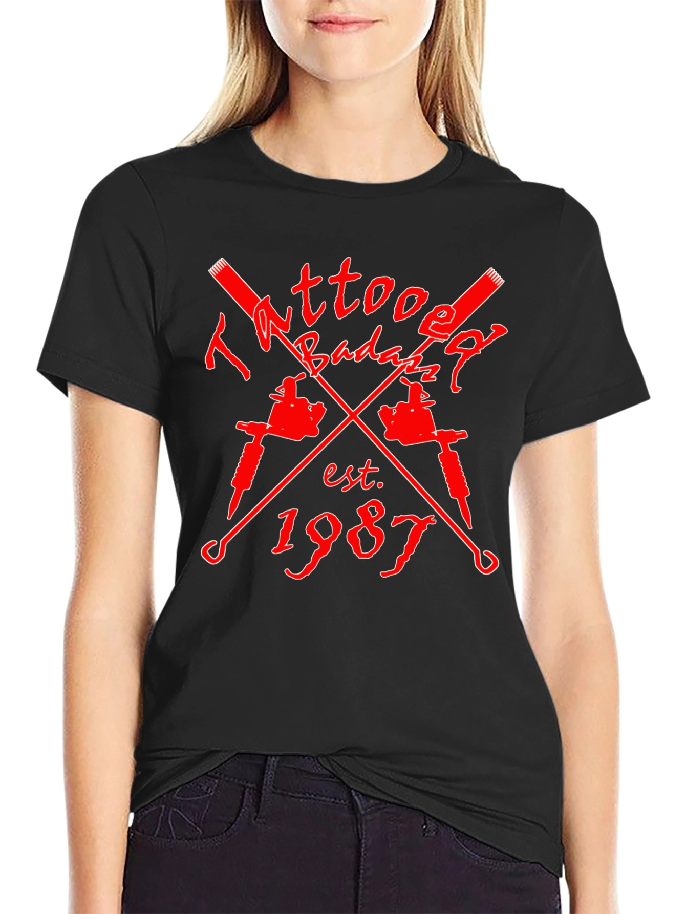 Tattooed Badazz Est. 1987 Black Graphic Tee
