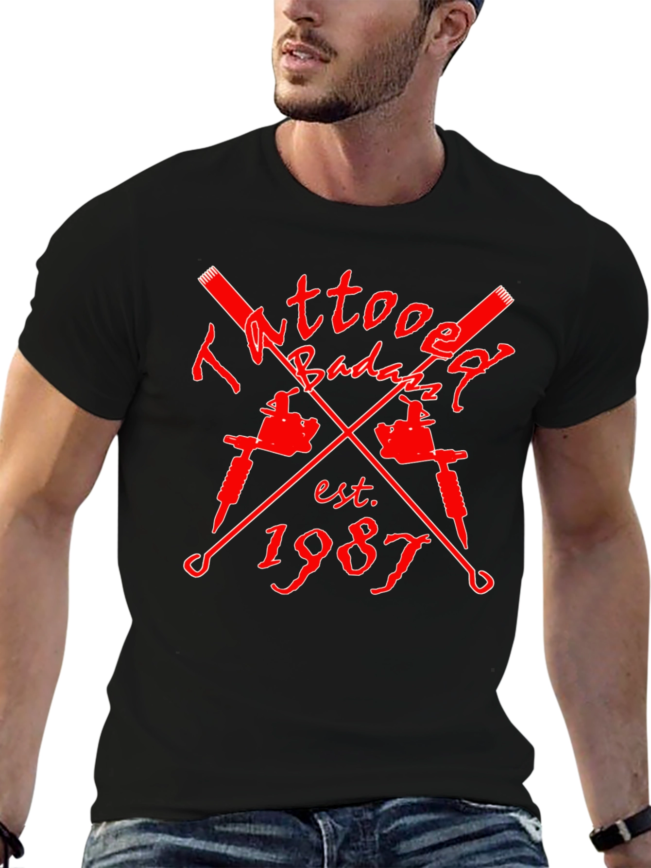 Tattooed Badazz Est. 1987 Black Graphic Tee