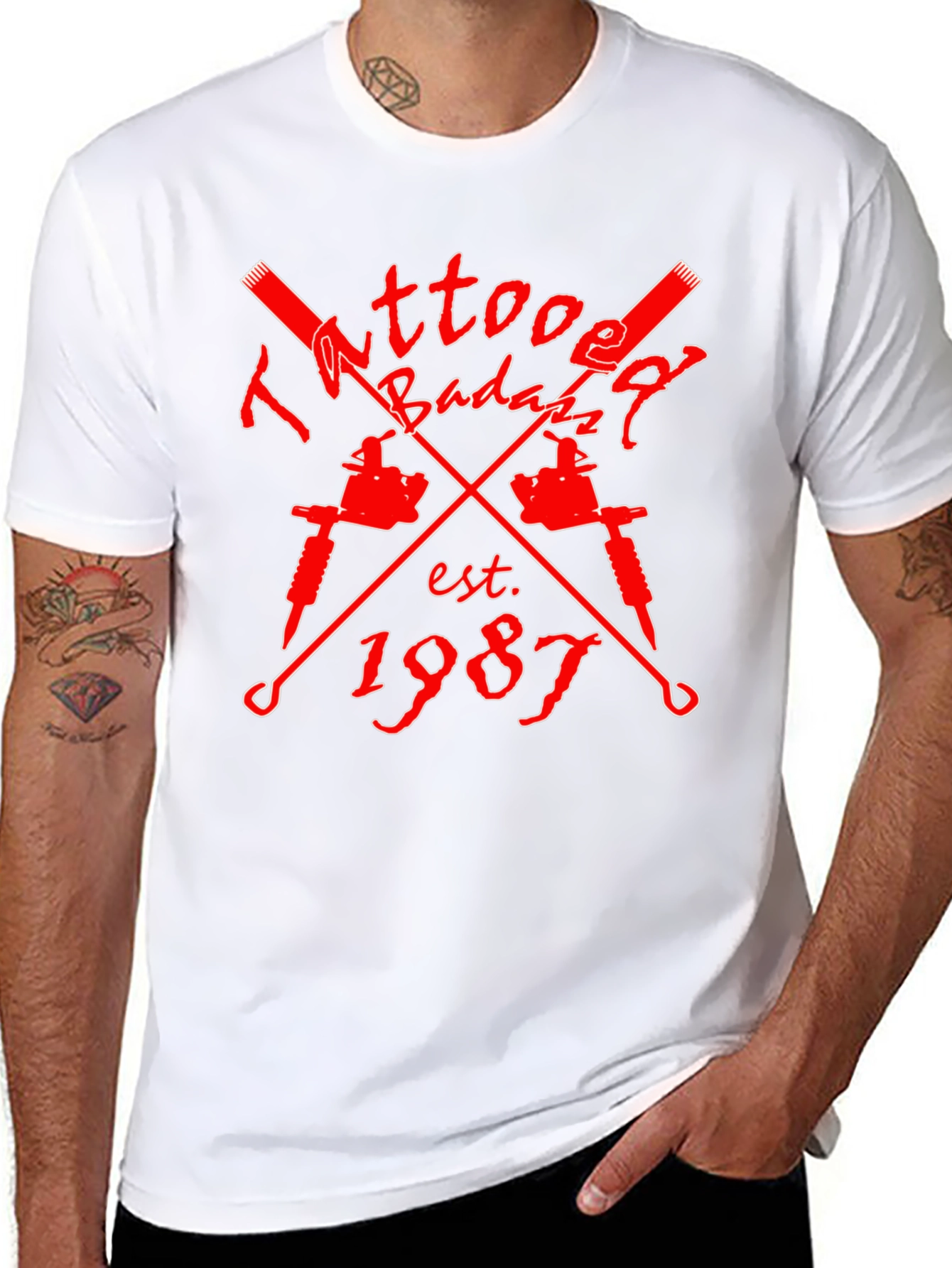 Tattooed Badazz Est. 1987 Black Graphic Tee
