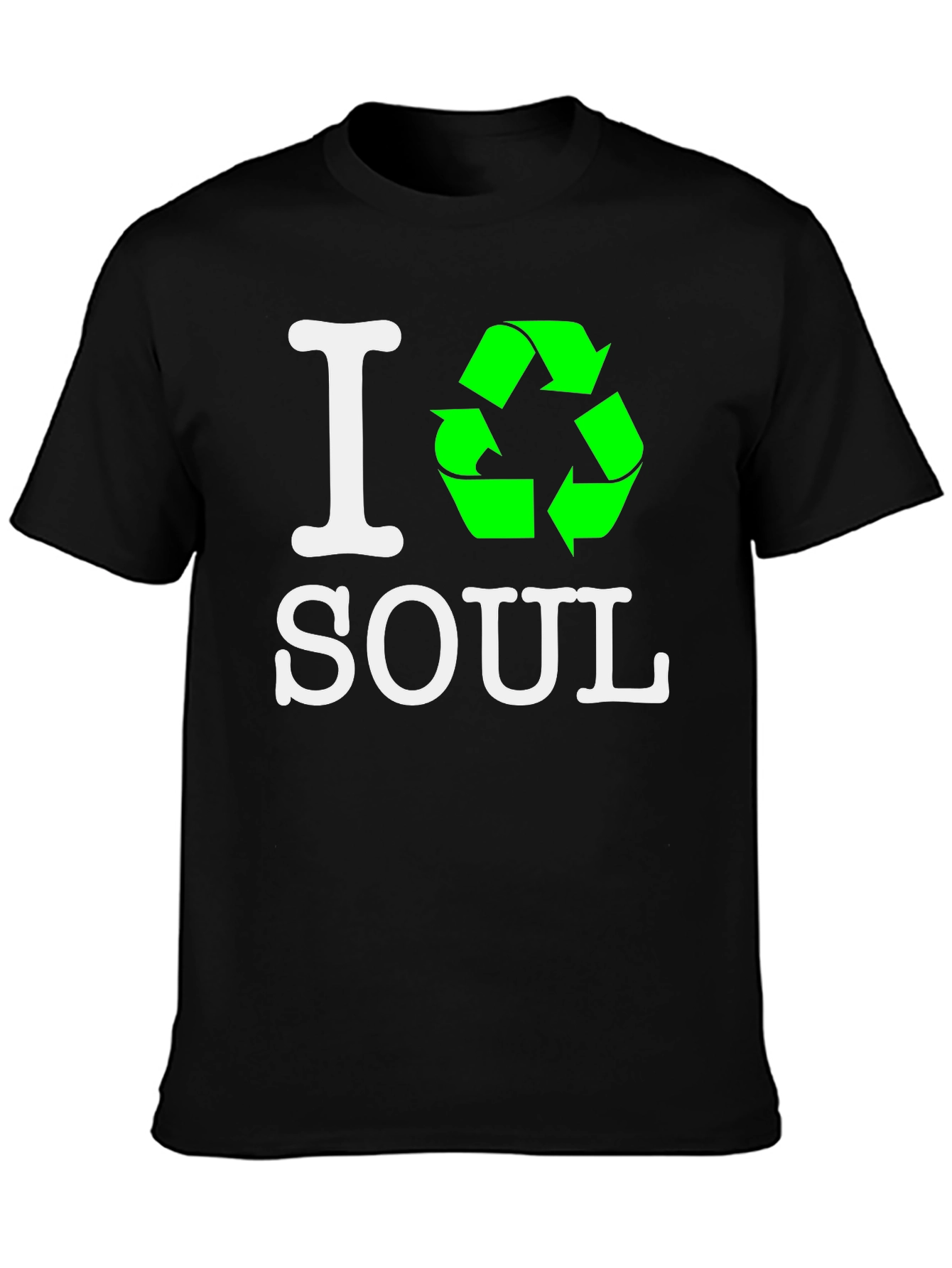 I Recycle Soul Graphic T-Shirt - Black