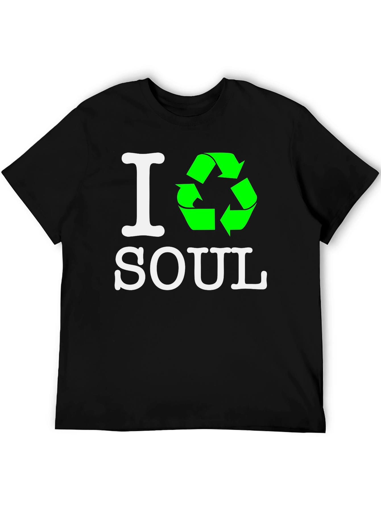 I Recycle Soul Graphic T-Shirt - Black