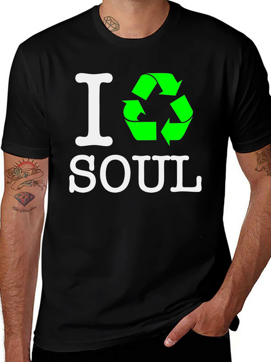 I Recycle Soul Graphic T-Shirt - Black