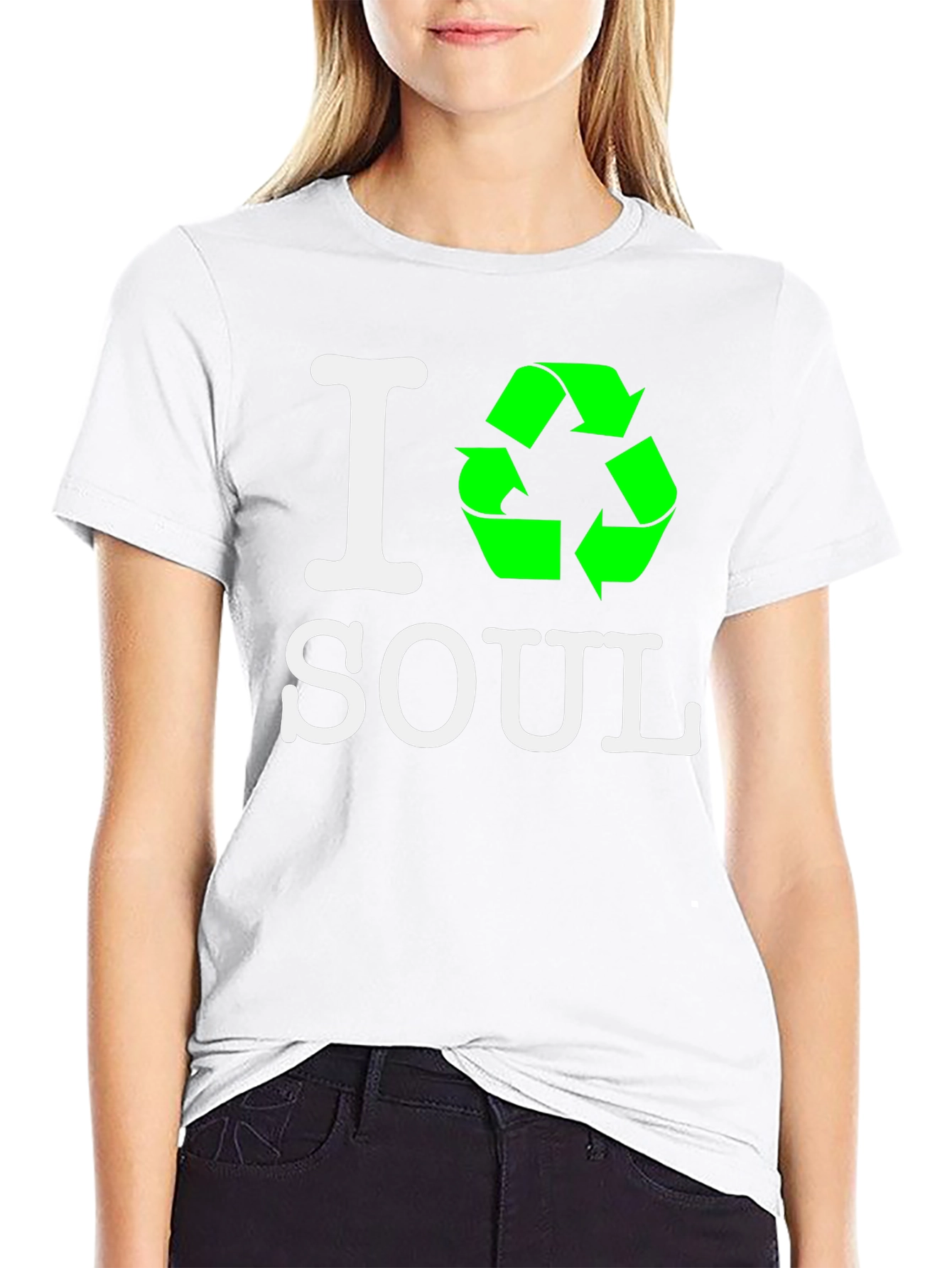 I Recycle Soul Graphic T-Shirt - Black