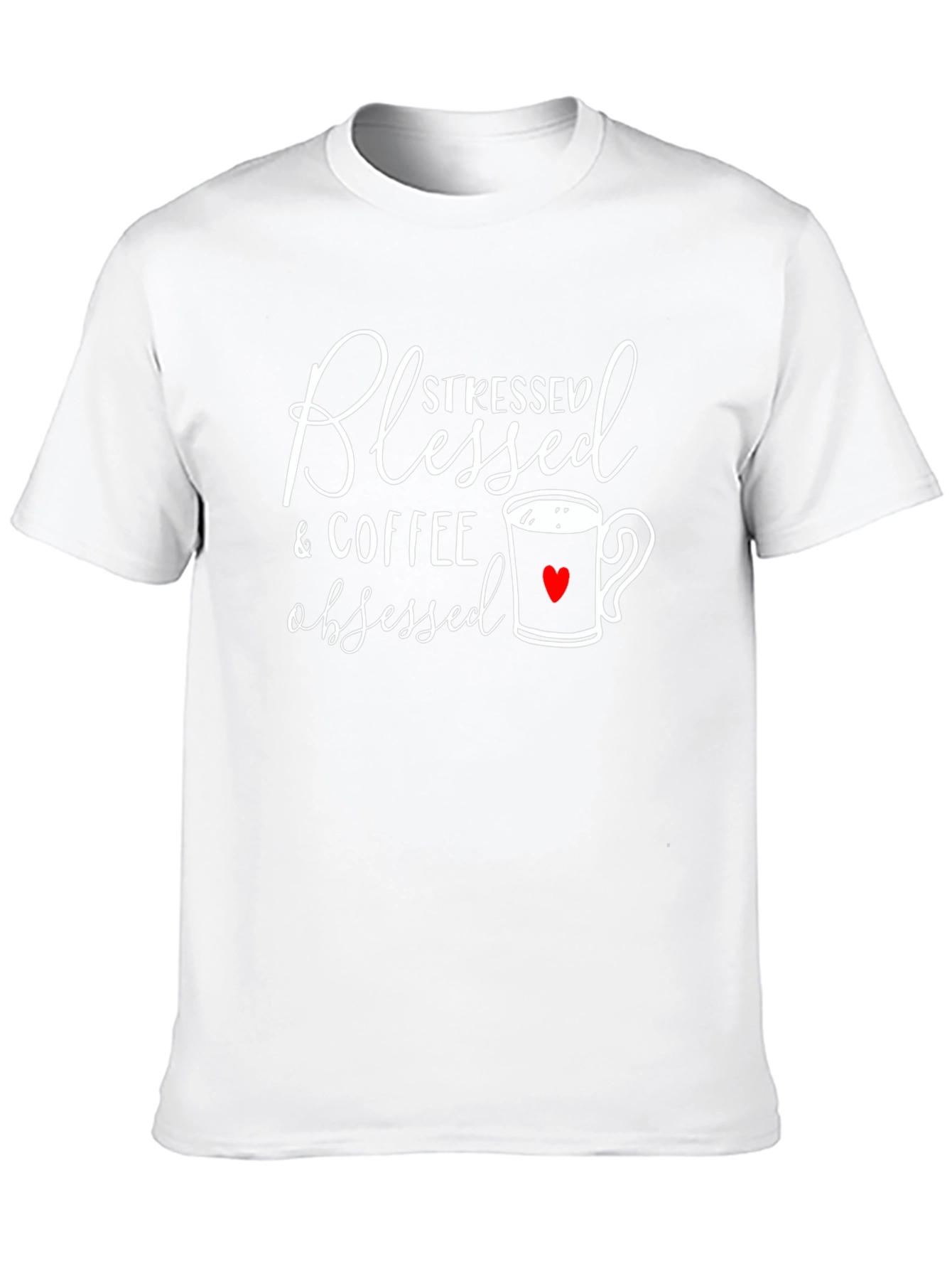 Blessed Stressed Coffee Obsessed Graphic Tee