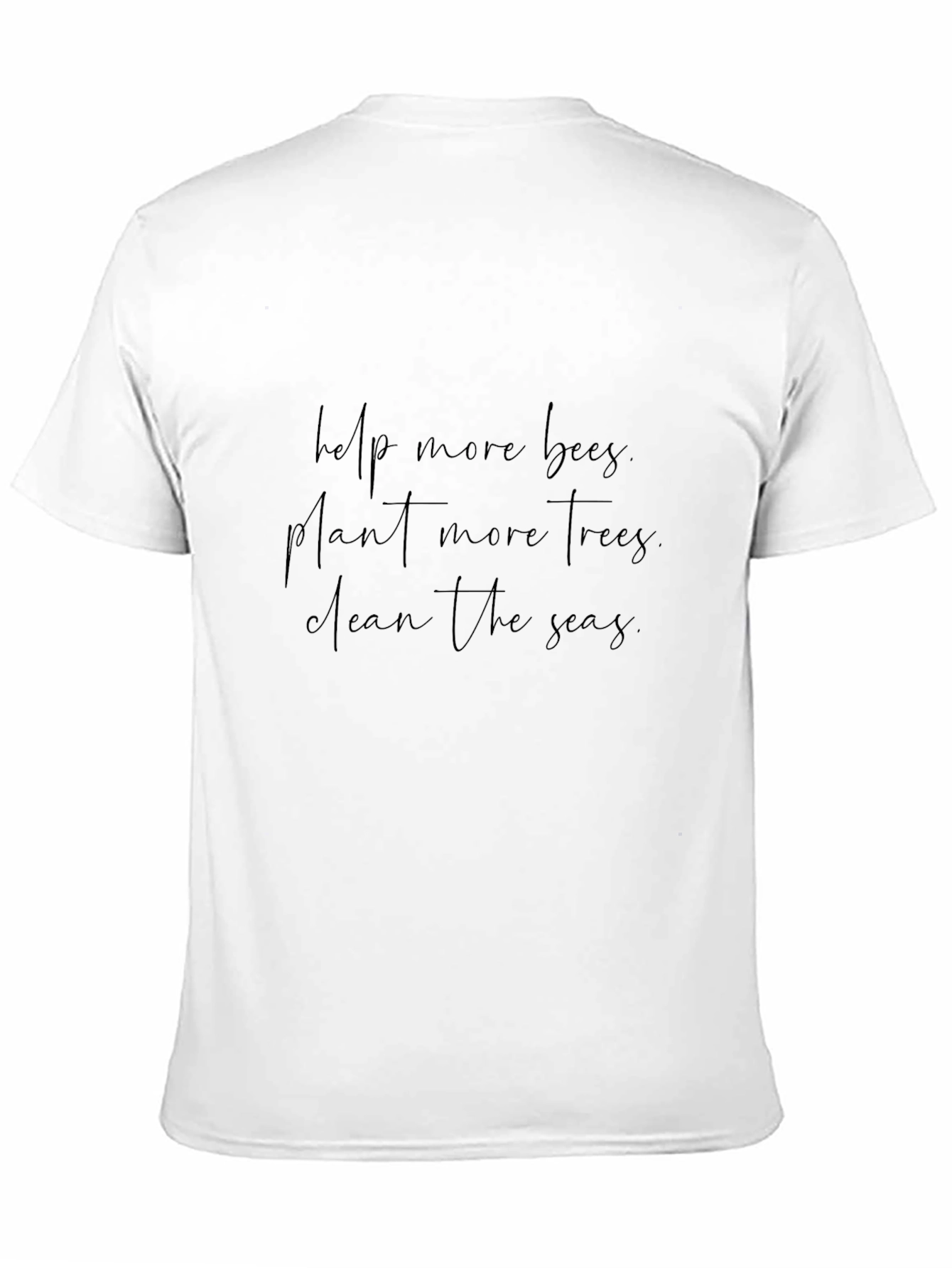 Eco-Friendly Black T-Shirt: Help Bees Plant Trees
