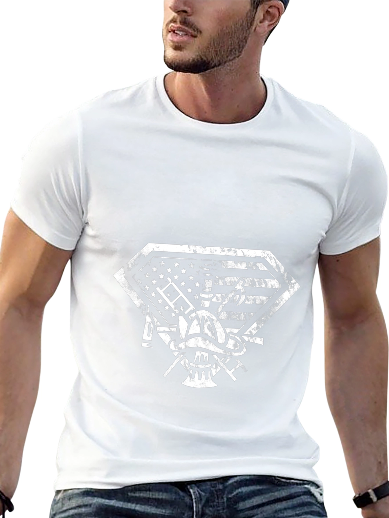 Firefighter Shield Graphic T-Shirt - Black