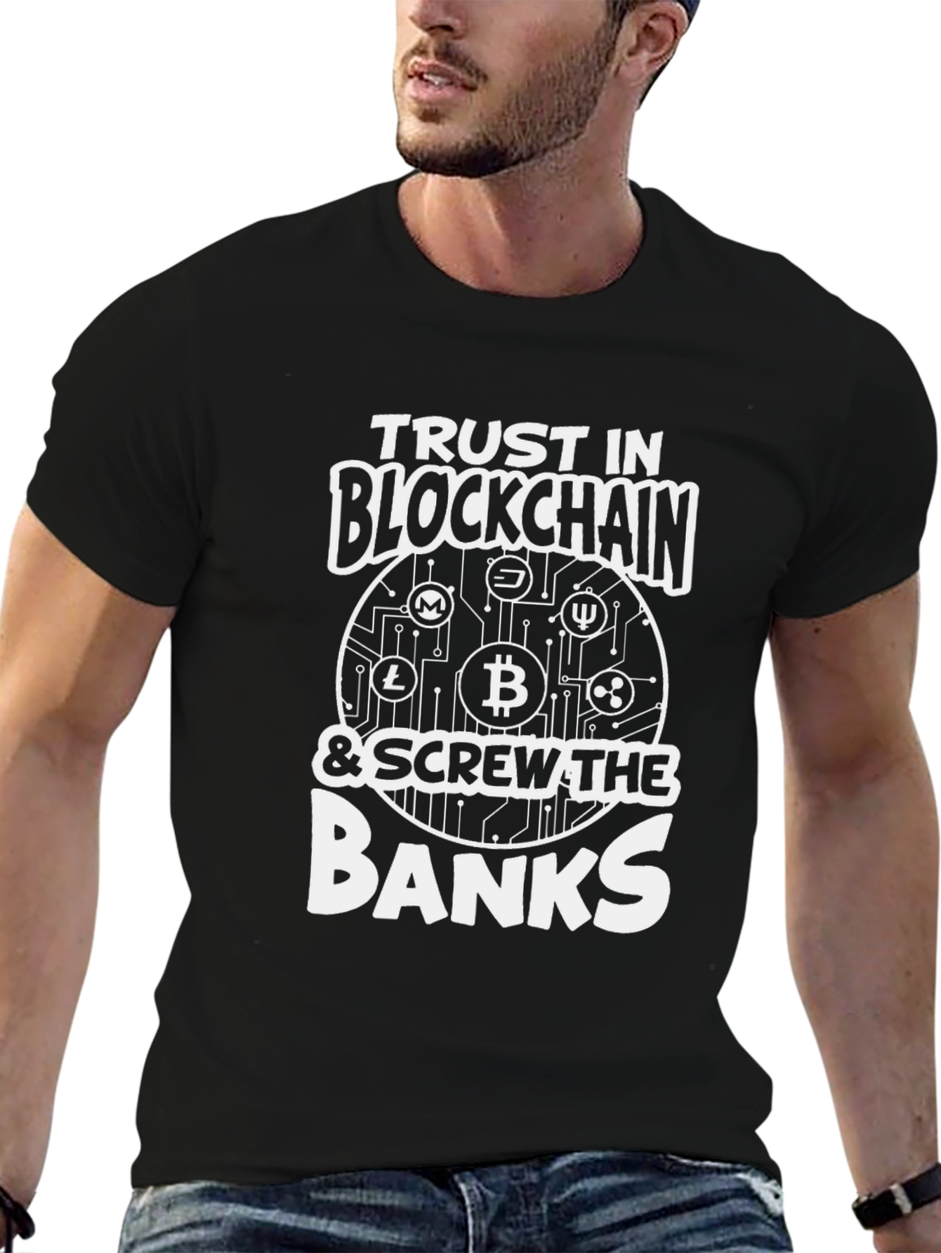 Trust in Blockchain T-Shirt - Screw The Banks