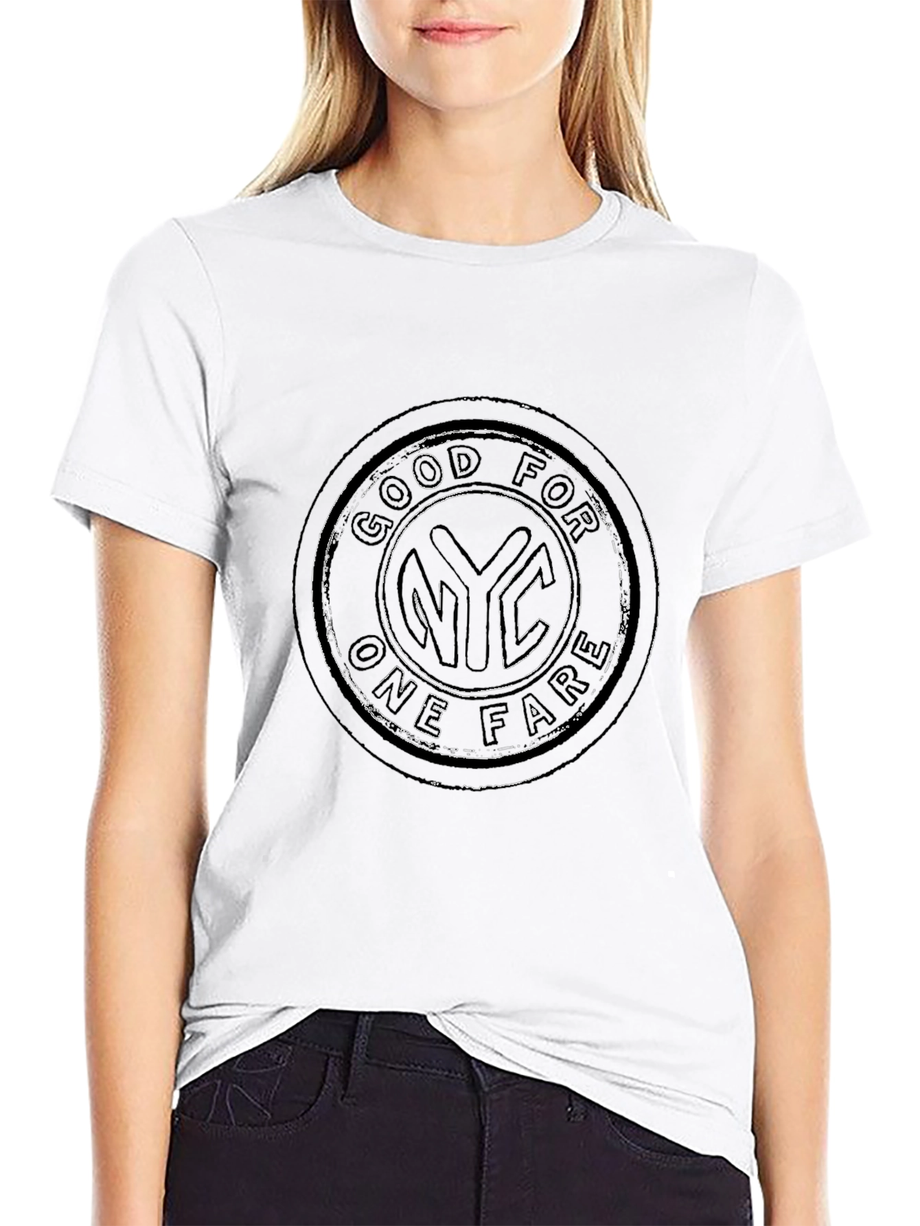 NYC Good For One Fare Black T-Shirt
