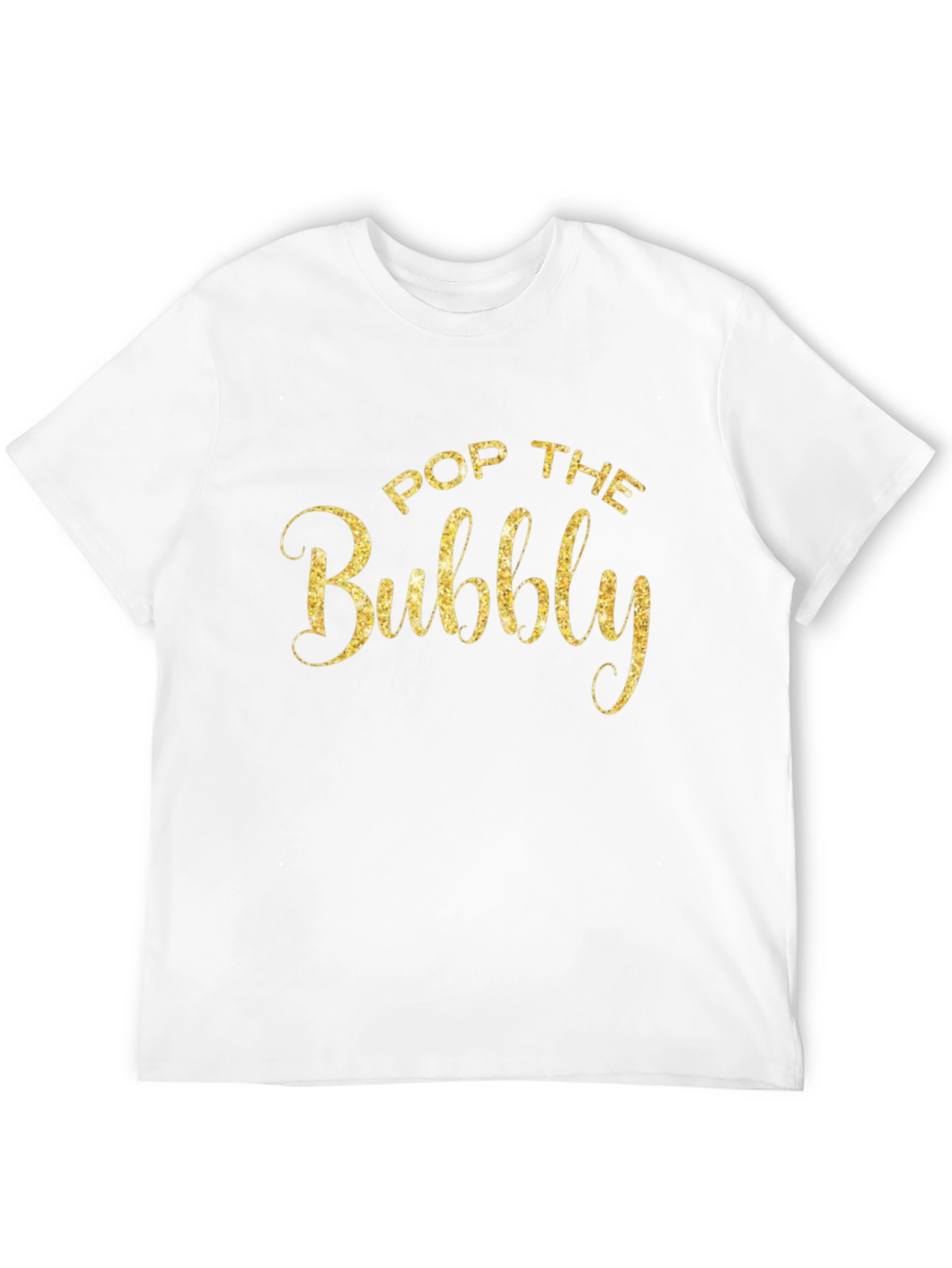 Pop The Bubbly Black Graphic Tee