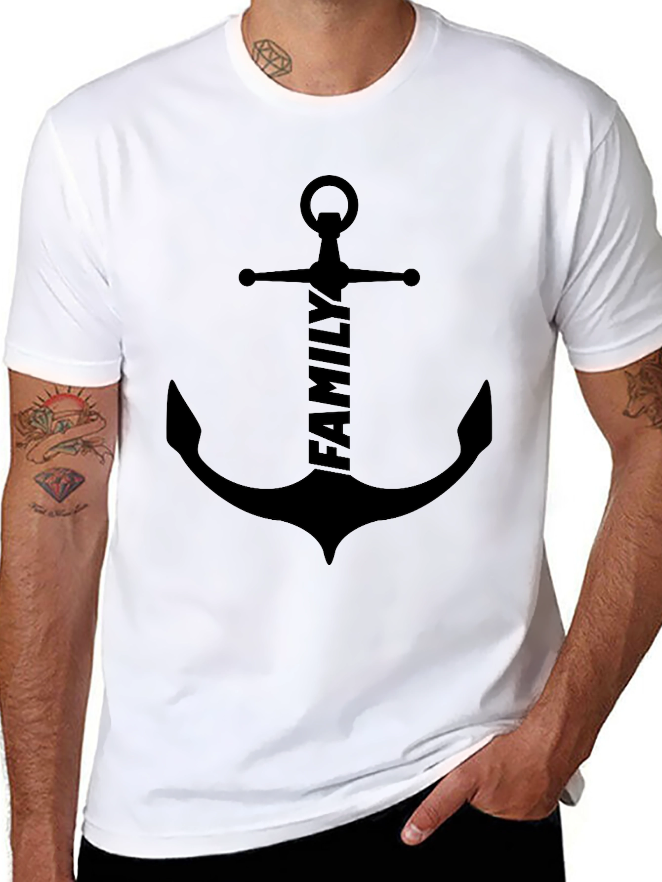 Family Anchor Graphic Tee - Stylish & Meaningful