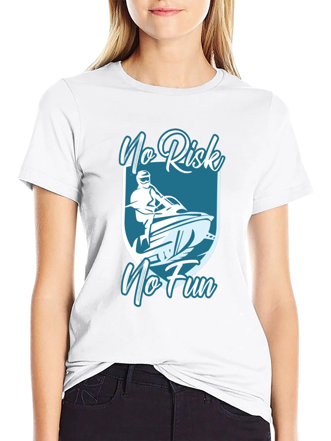 No Risk No Fun Graphic Tee - Black