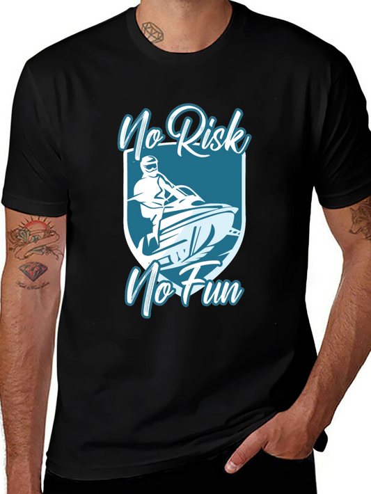 No Risk No Fun Graphic Tee - Black