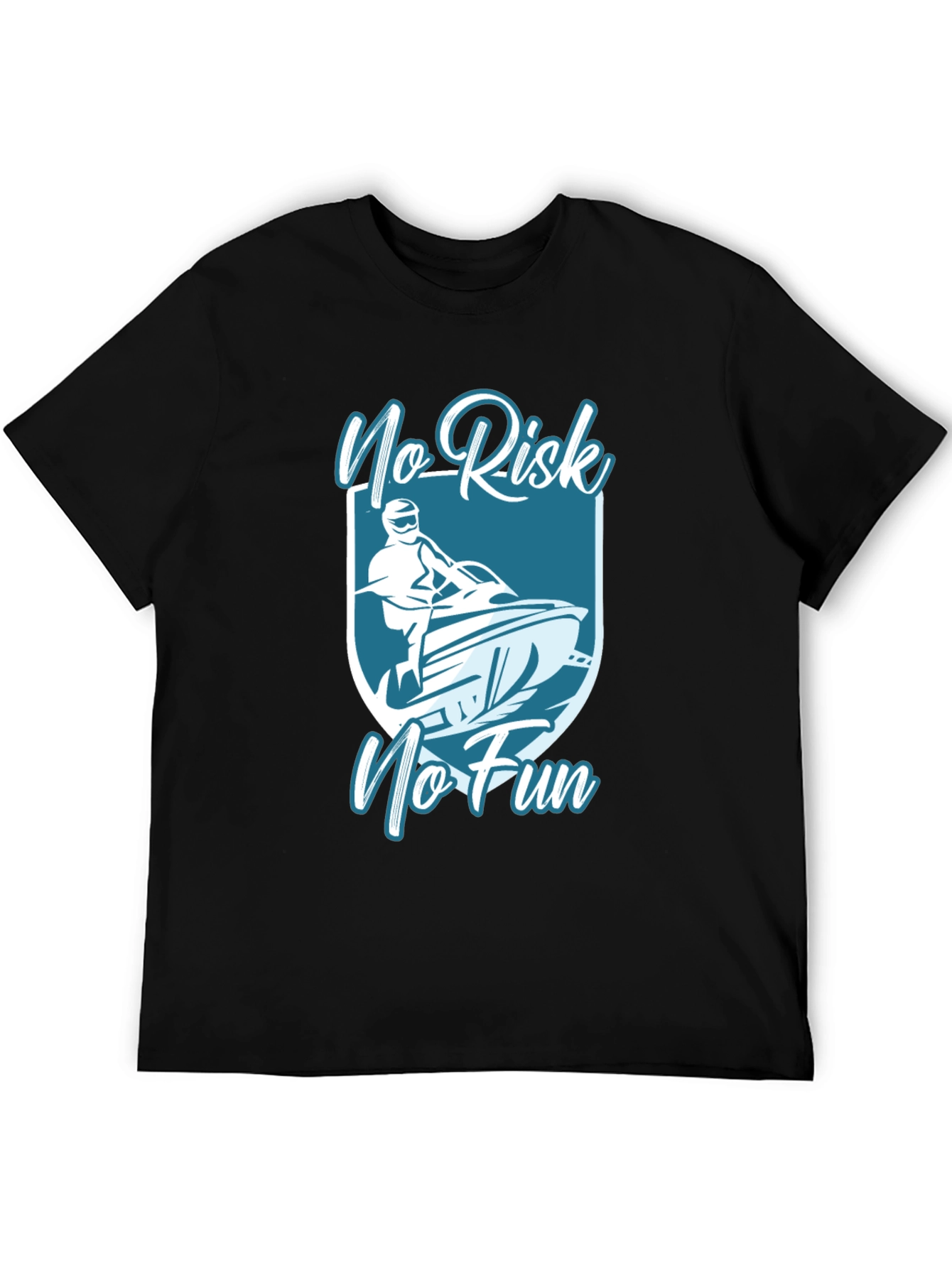 No Risk No Fun Graphic Tee - Black