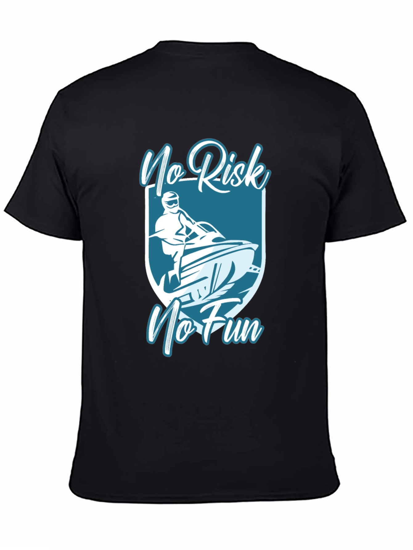No Risk No Fun Graphic Tee - Black