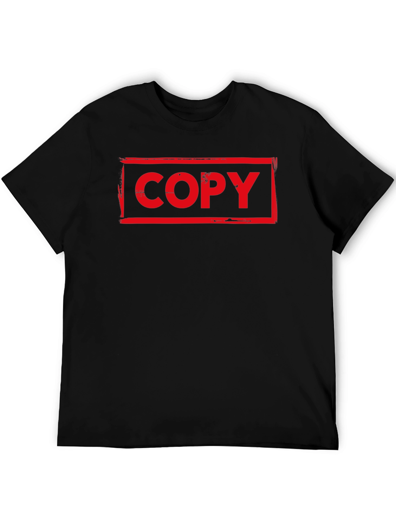 Red COPY Graphic Print Black T-Shirt