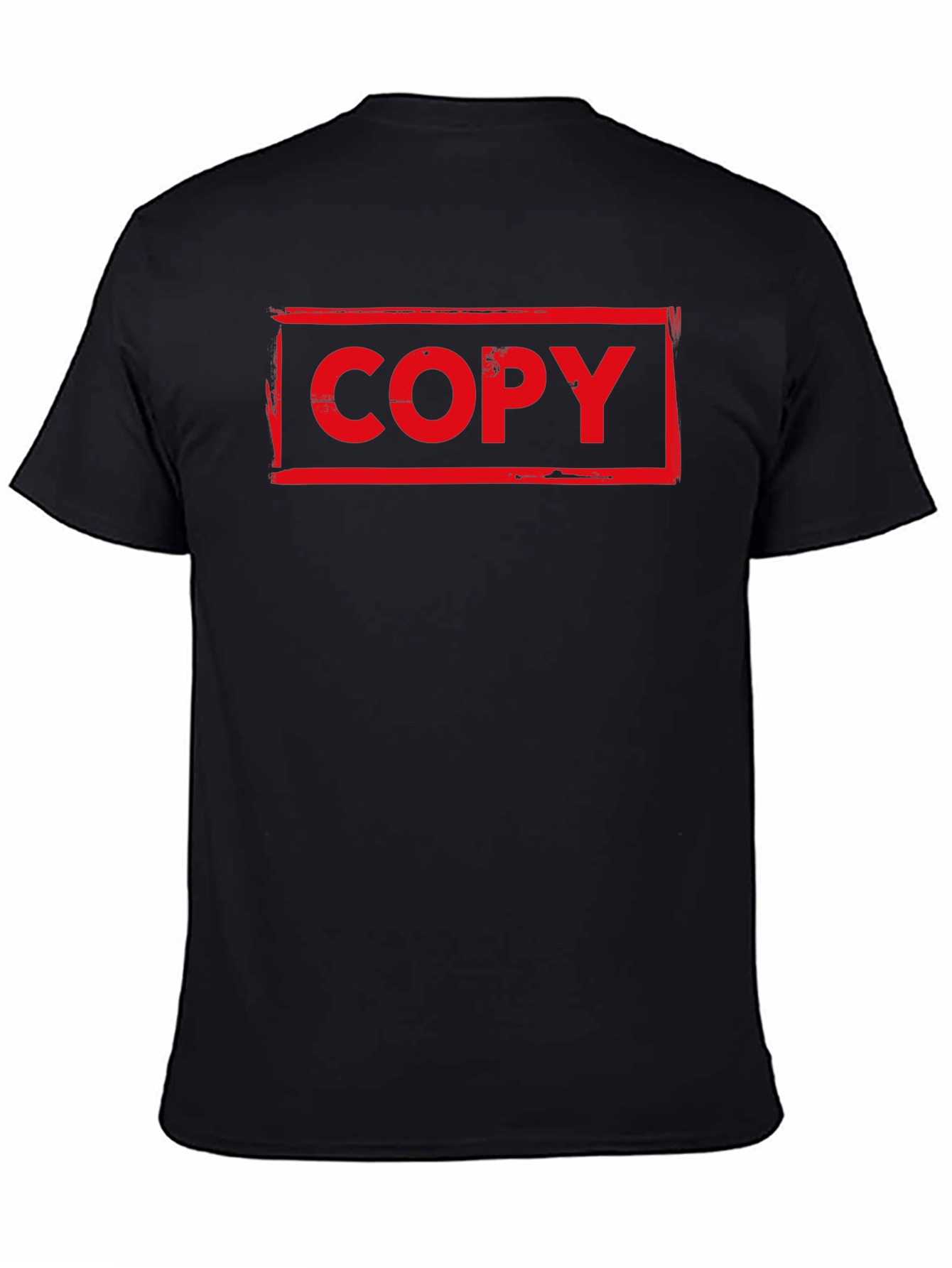 Red COPY Graphic Print Black T-Shirt