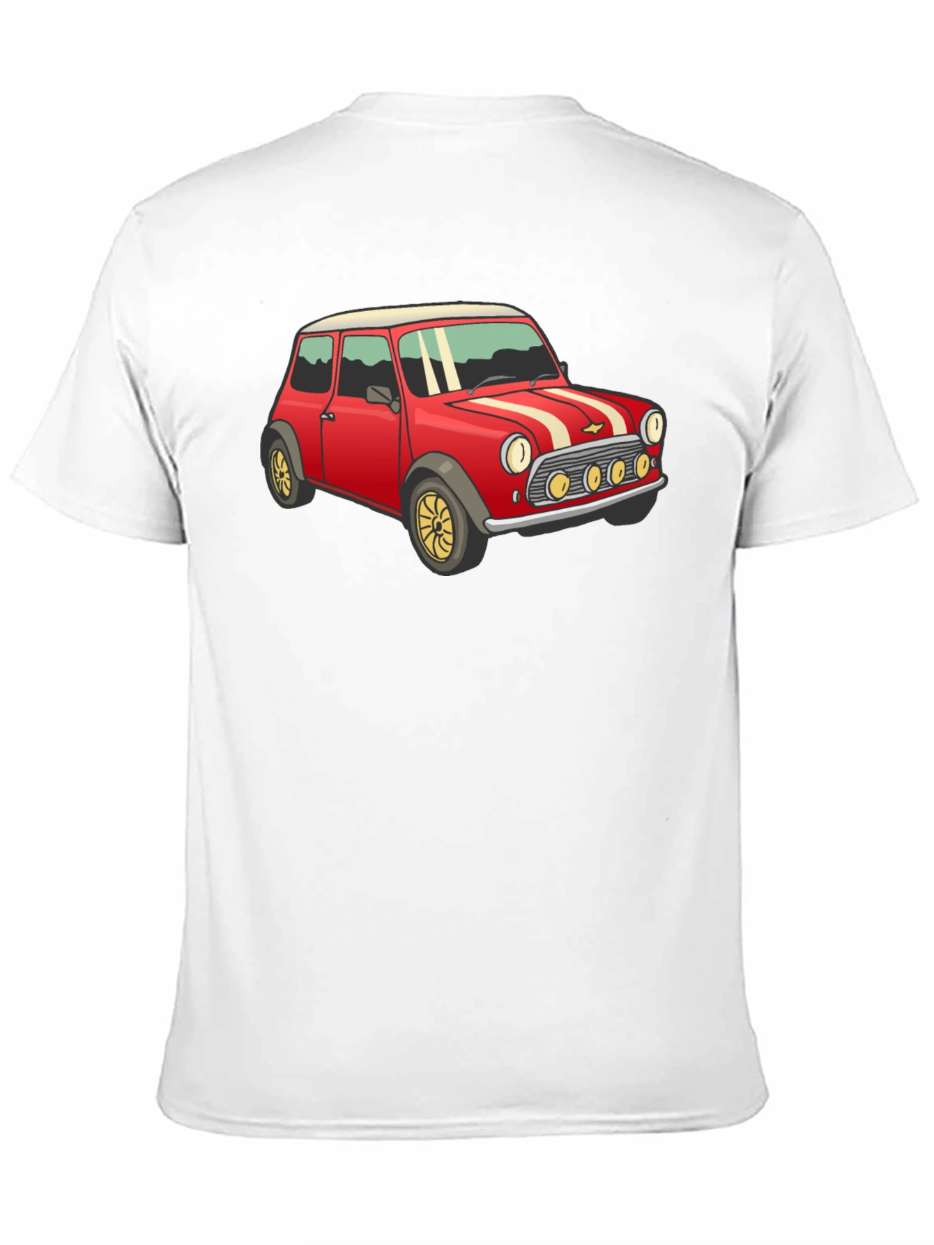 Retro Red Mini Car Graphic T-Shirt
