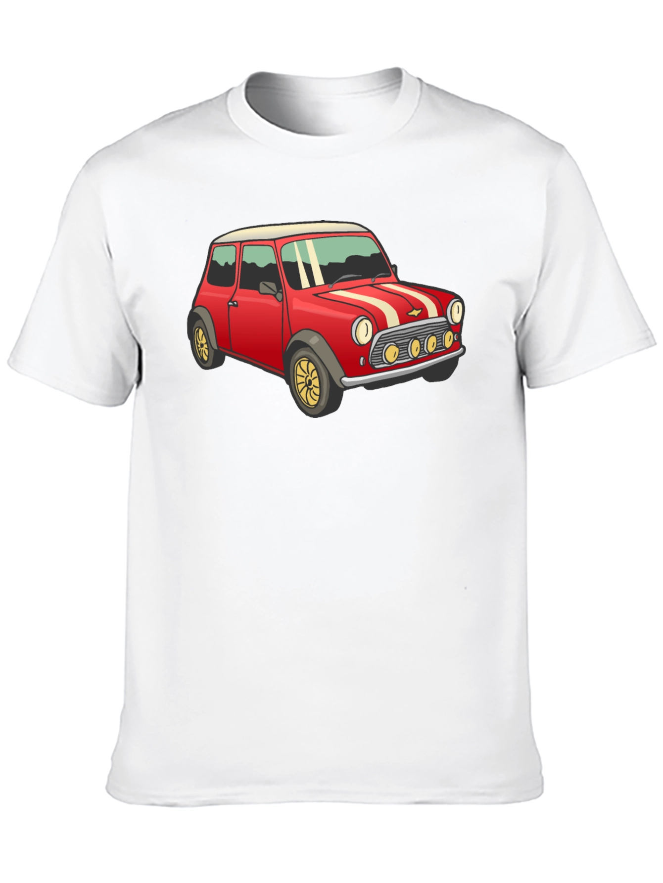 Retro Red Mini Car Graphic T-Shirt