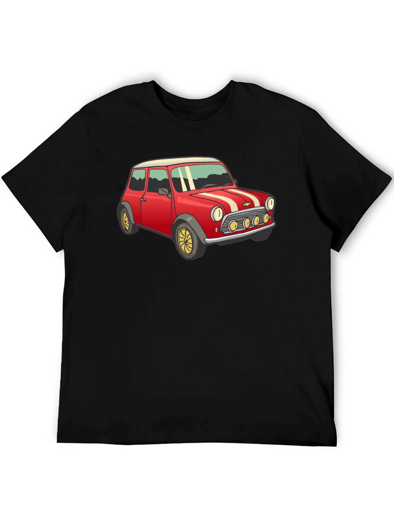 Retro Red Mini Car Graphic T-Shirt