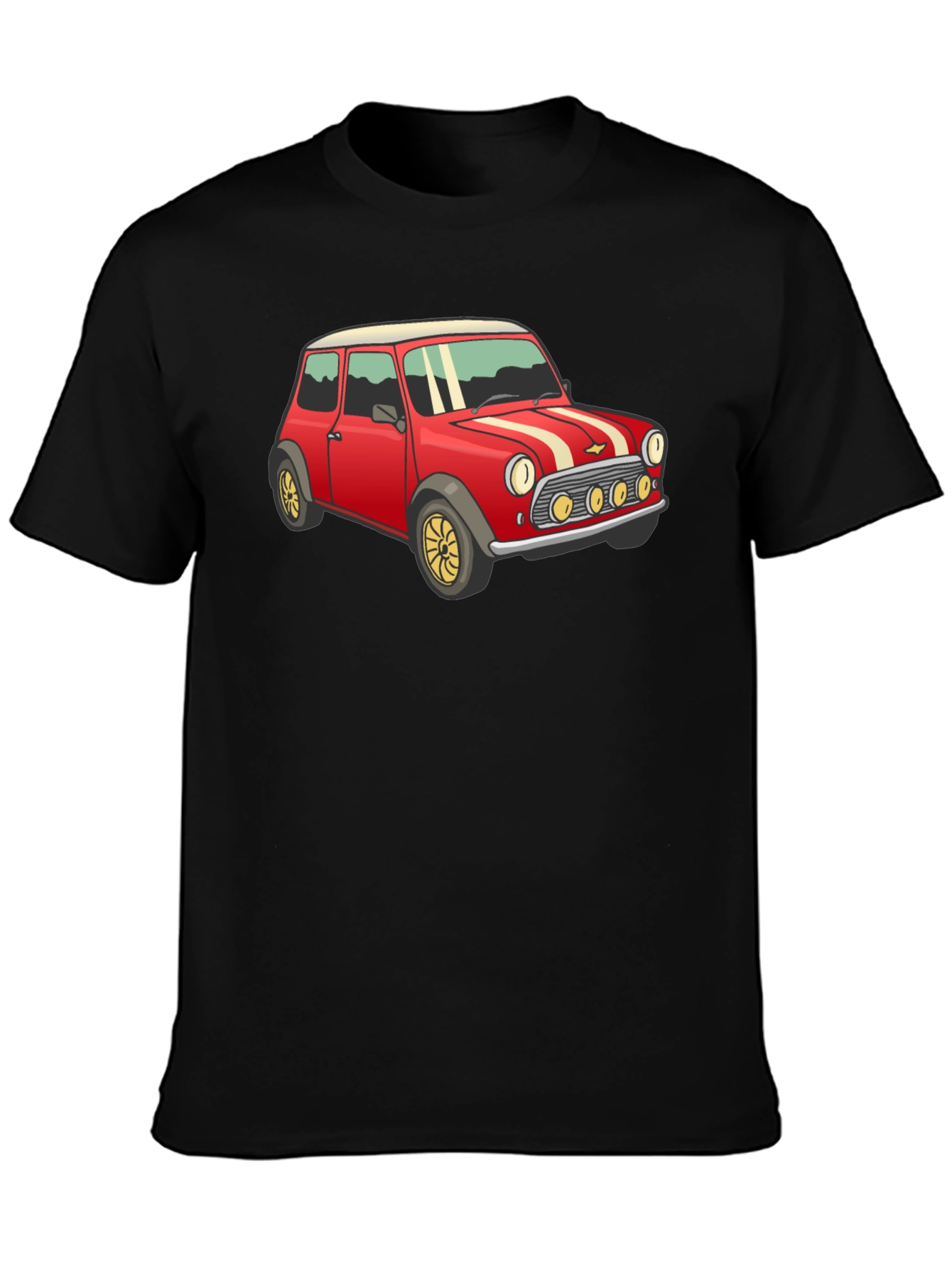 Retro Red Mini Car Graphic T-Shirt