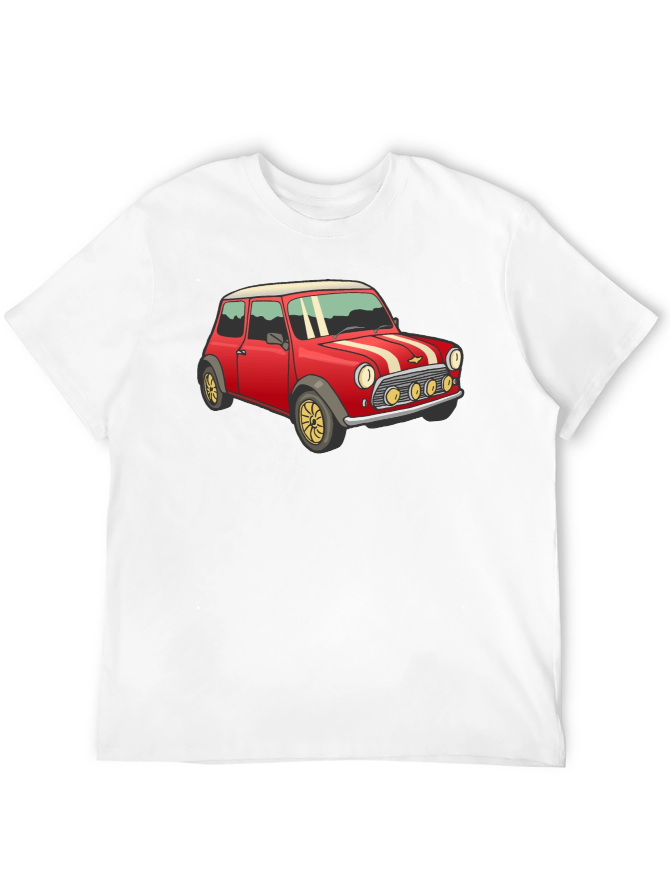Retro Red Mini Car Graphic T-Shirt