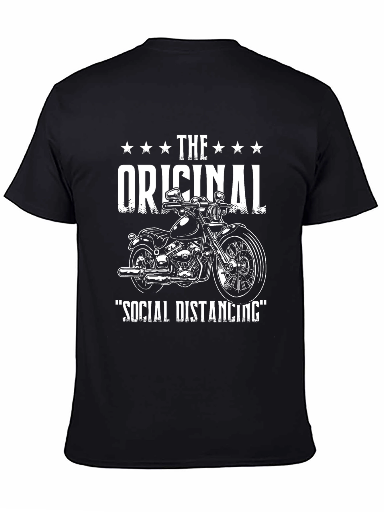 Original Social Distancing Motorcycle Graphic T-Shirt