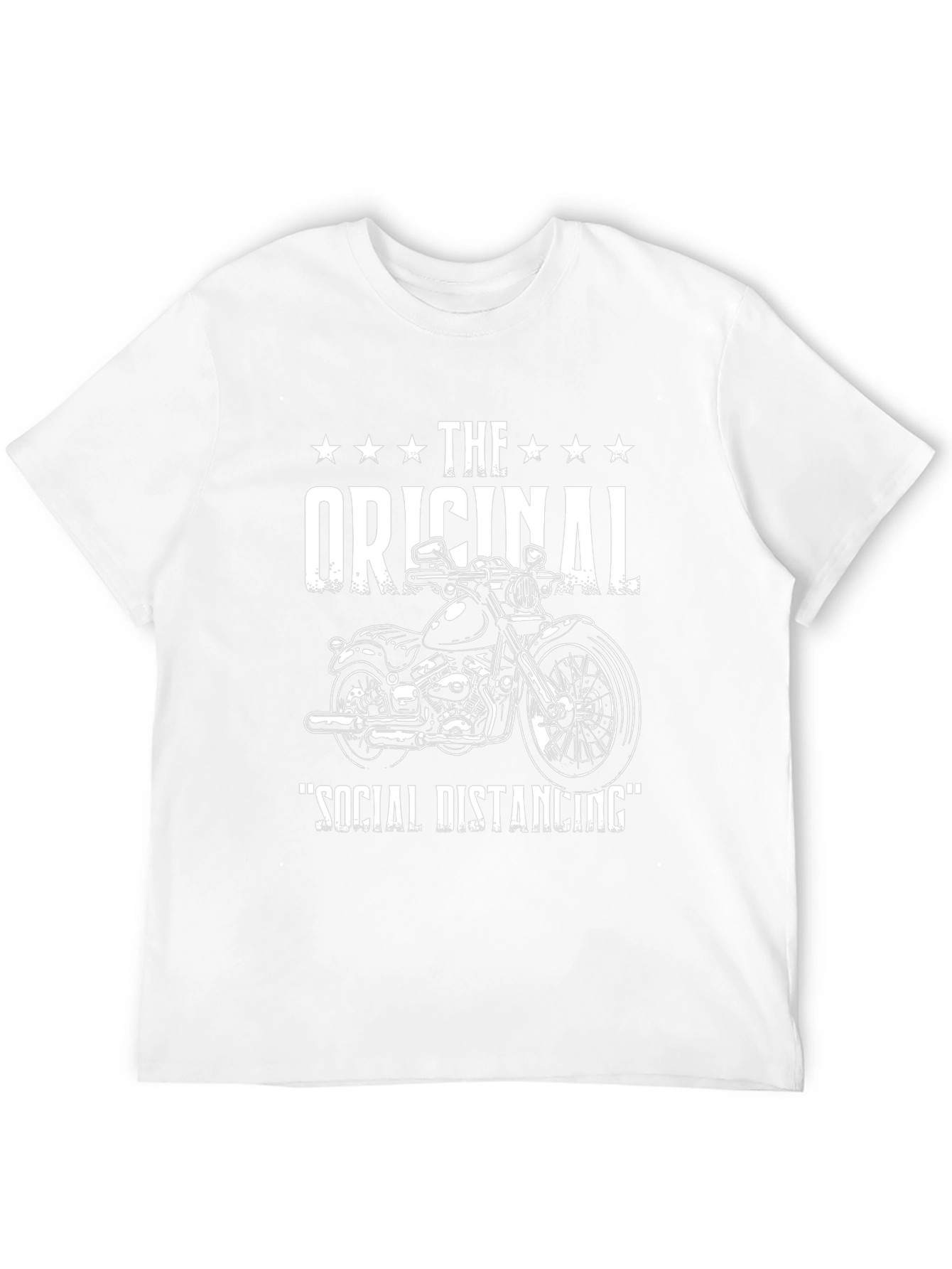 Original Social Distancing Motorcycle Graphic T-Shirt