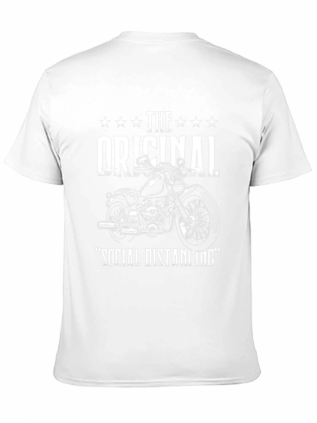 Original Social Distancing Motorcycle Graphic T-Shirt