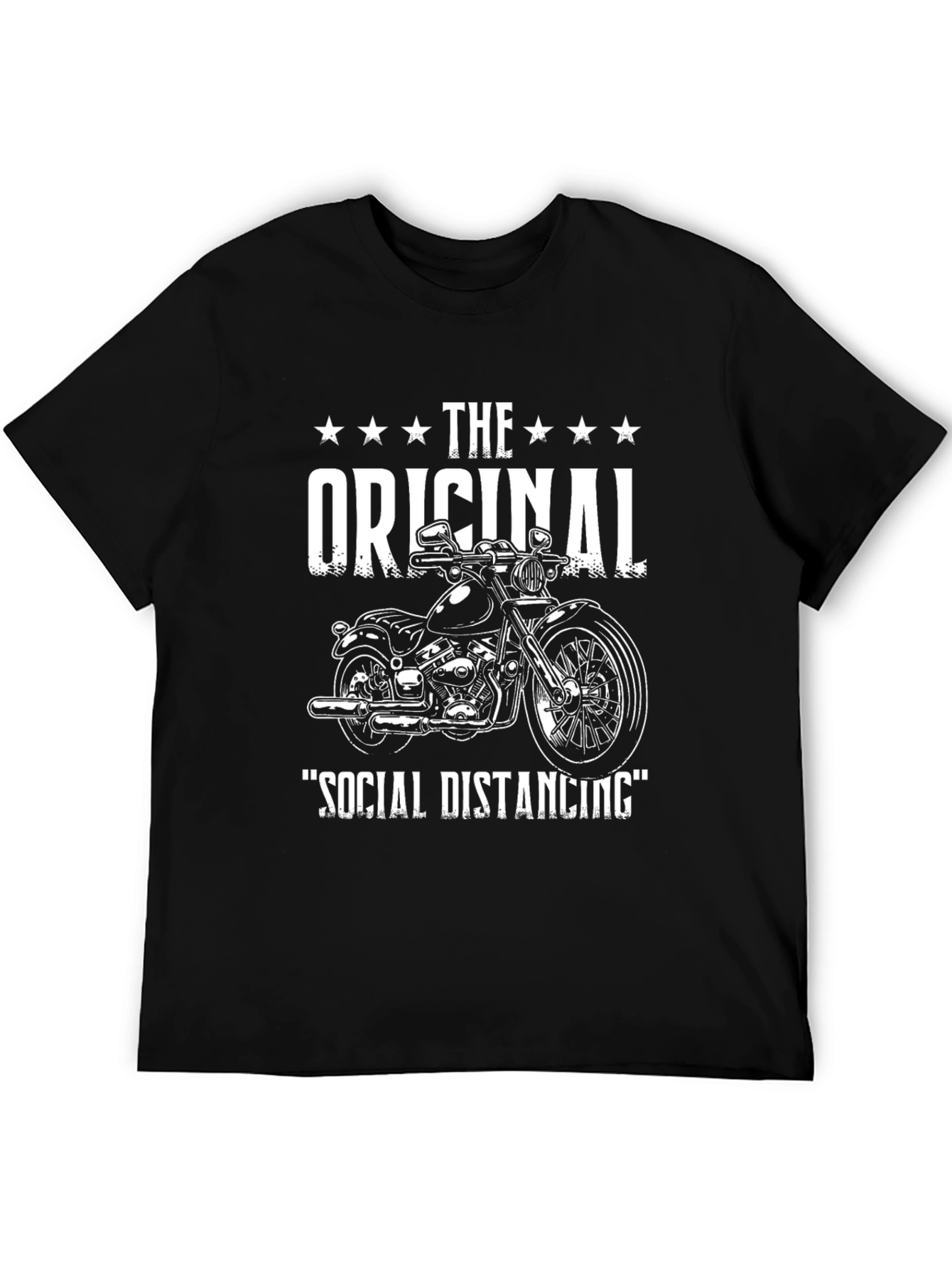 Original Social Distancing Motorcycle Graphic T-Shirt