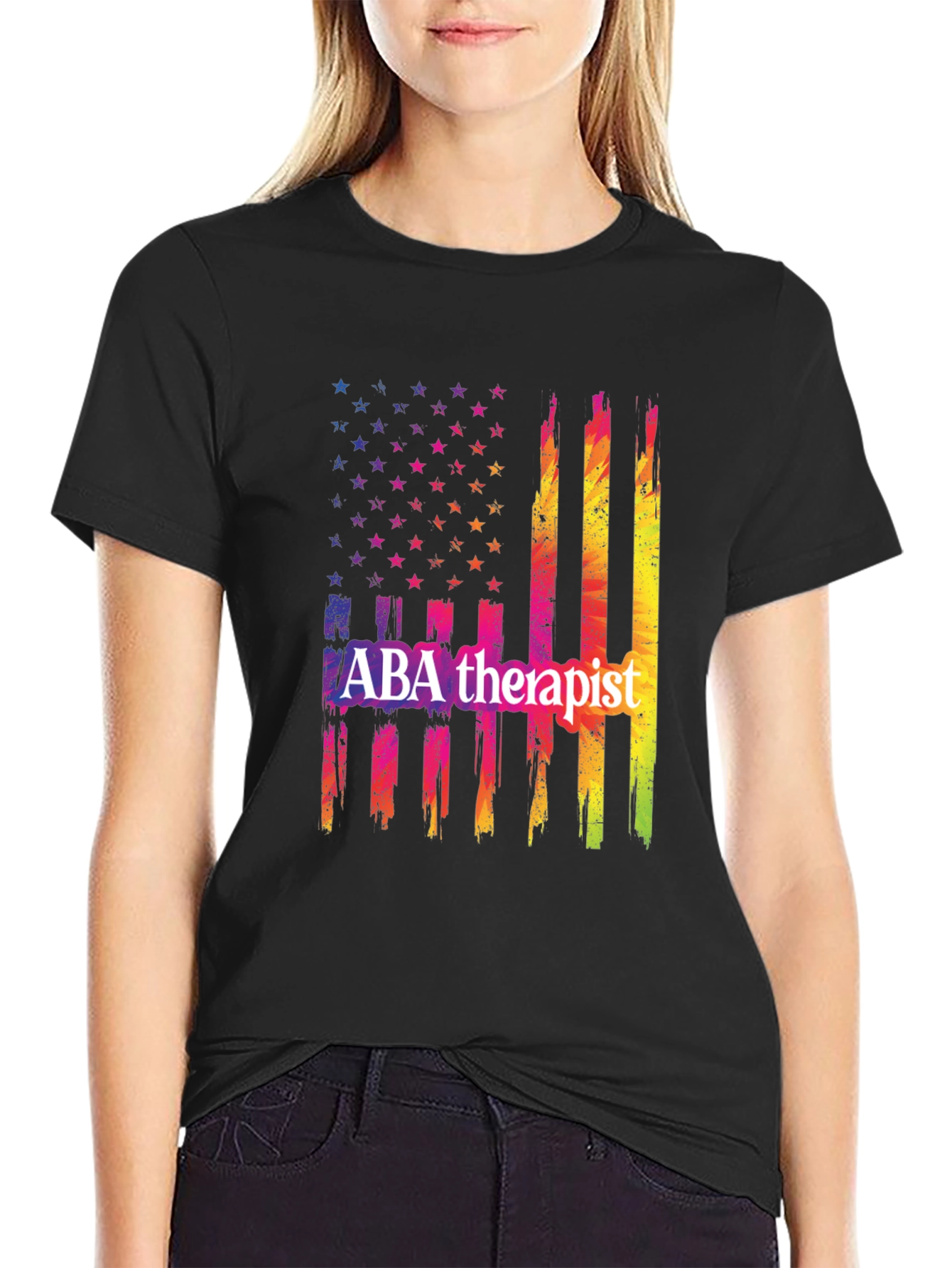 ABA Therapist USA Flag T-Shirt