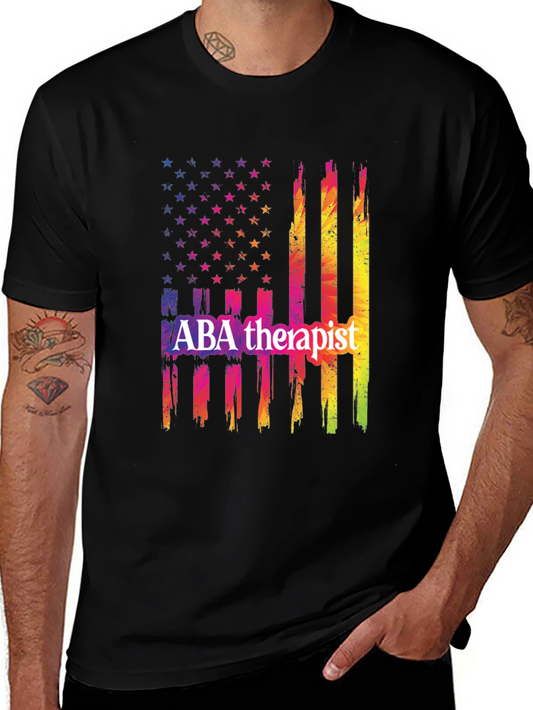 ABA Therapist USA Flag T-Shirt